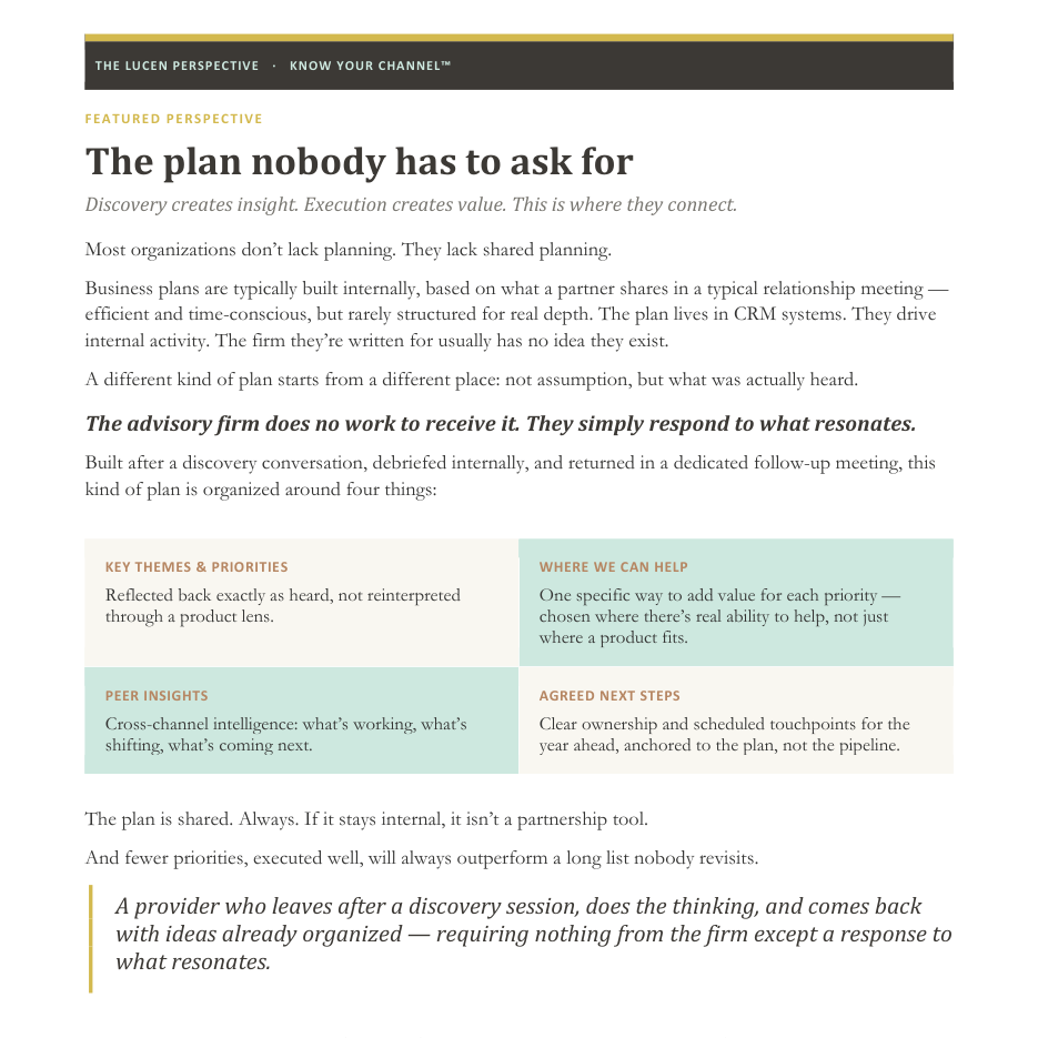 The plan nobody has to ask for
