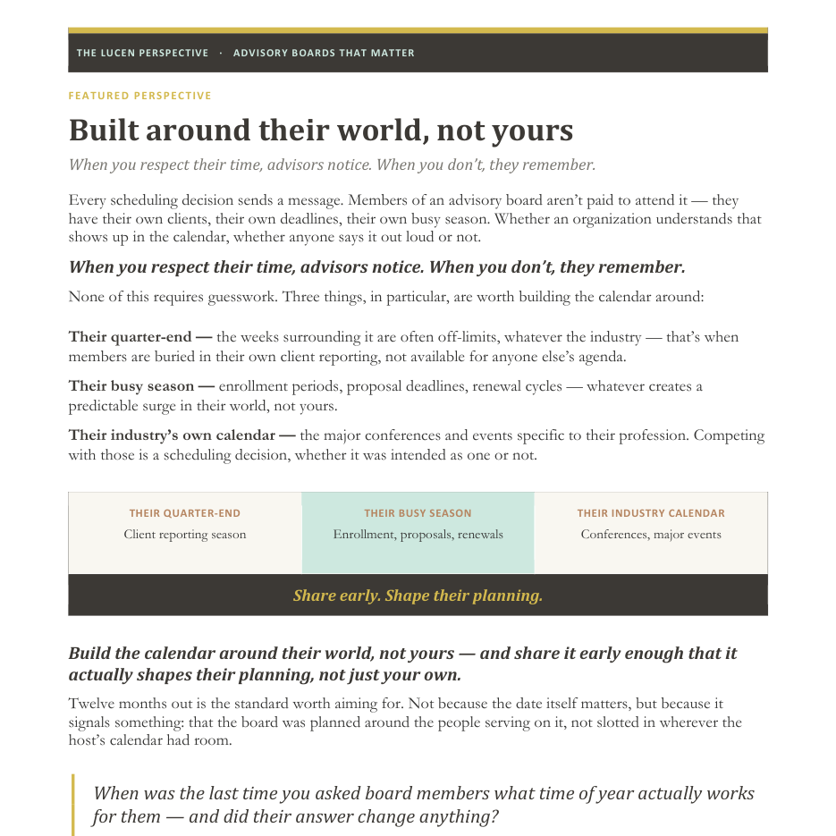 Built around their world, not yours