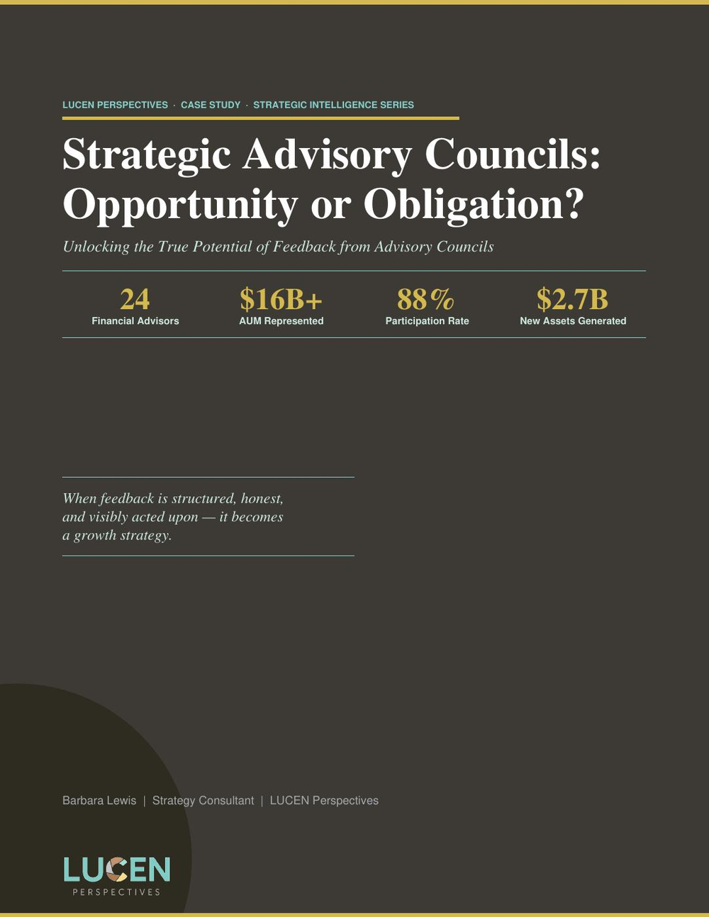Case study cover: Strategic Advisory Councils, Opportunity or Obligation?