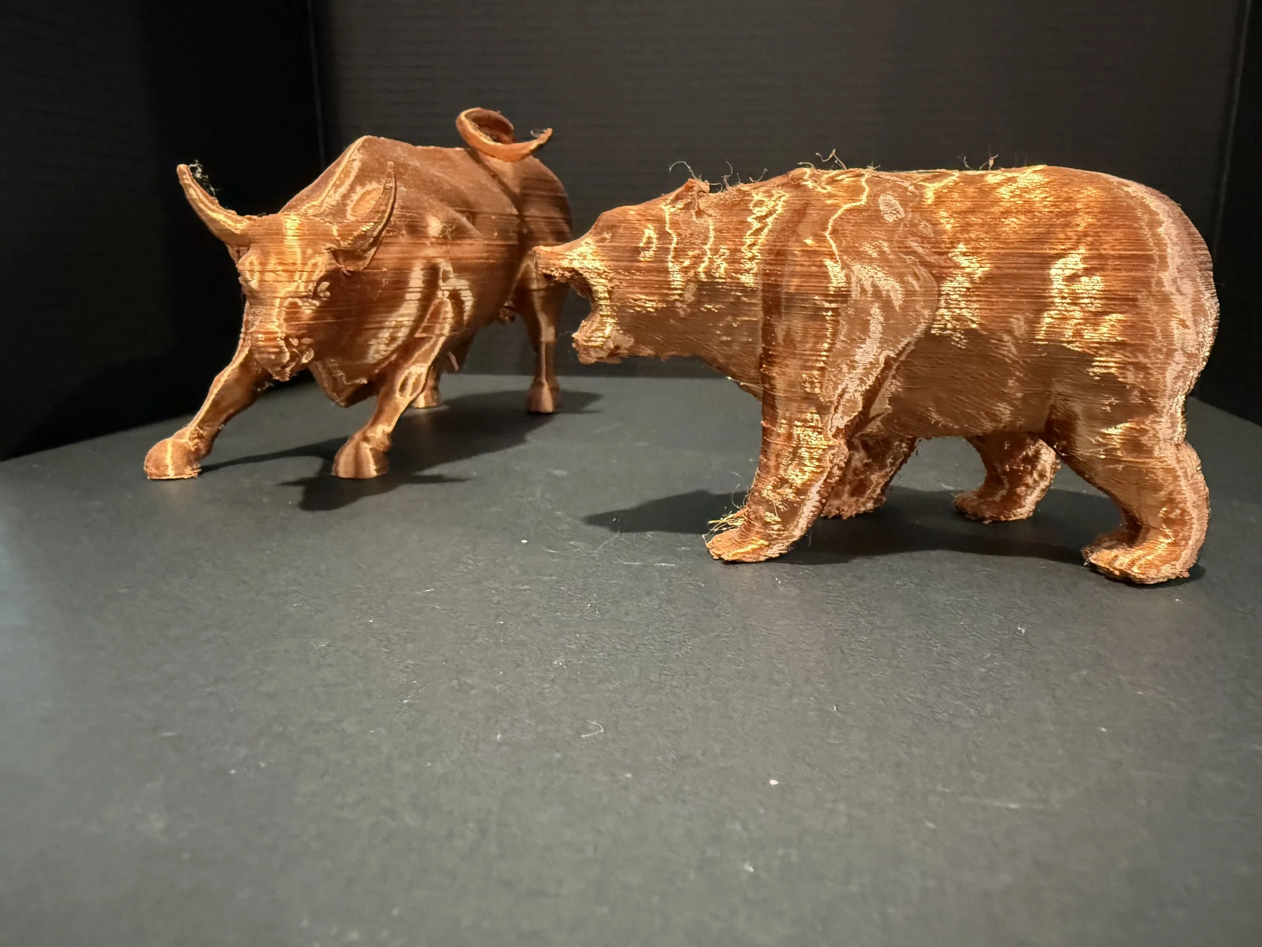 Bull & Bear Sculpture Set