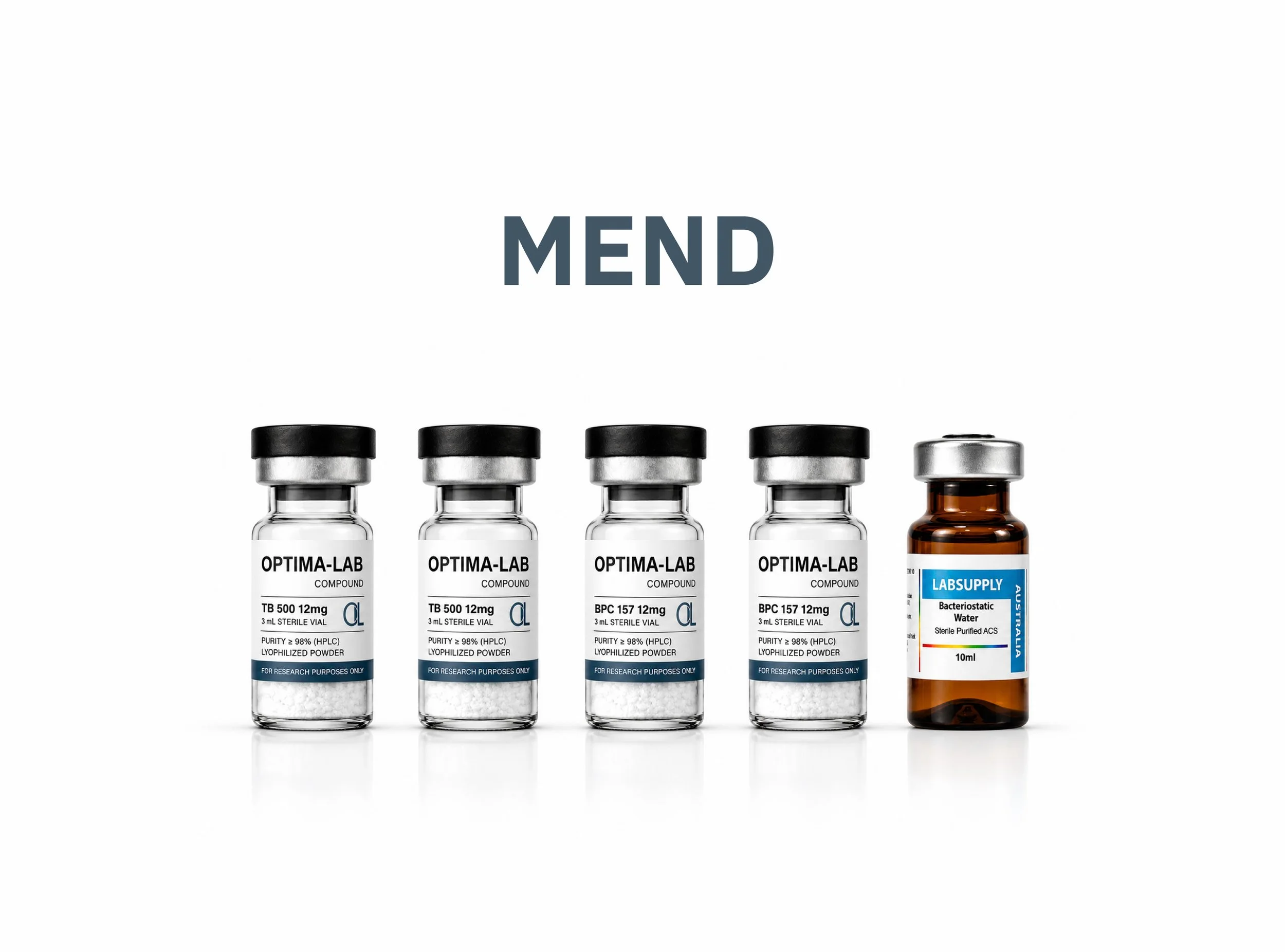 Repair. Restore. Recover. Stack TB-500 12mg, BPC-157 12mg + FREE Bac water