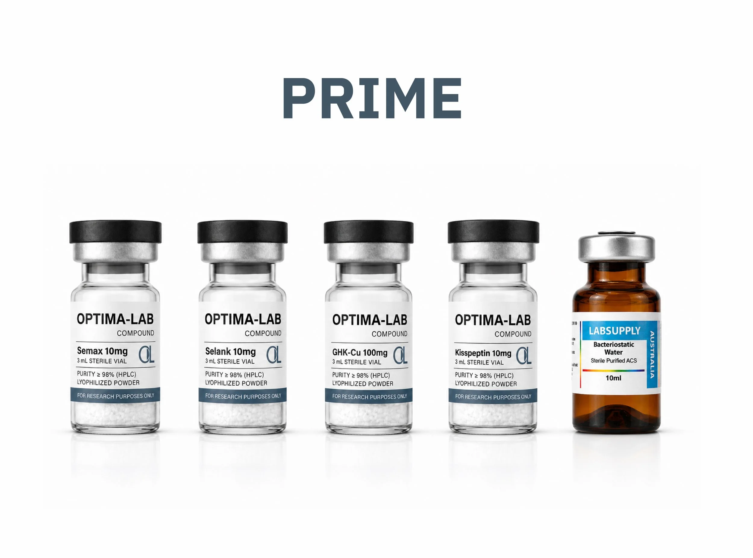 Look Better. Think Sharper. Feel Stronger. Stack Kisspeptin 10mg, Selank 10mg, Semax 10mg, GHK-Cu 100mg,  + FREE Bac water