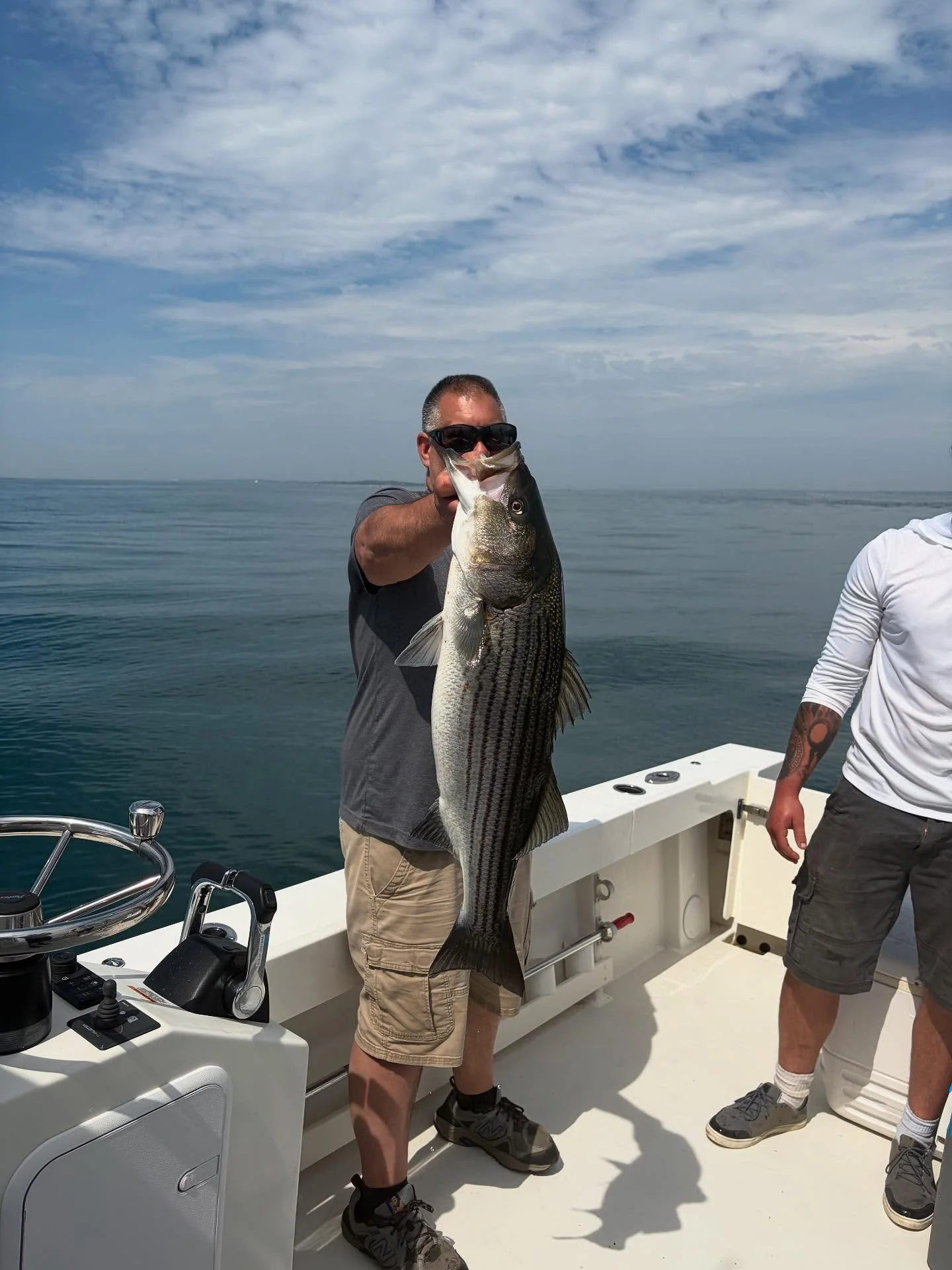 good day trolling and jigging for big stripers,don&rsquo;t forget to book your trips now