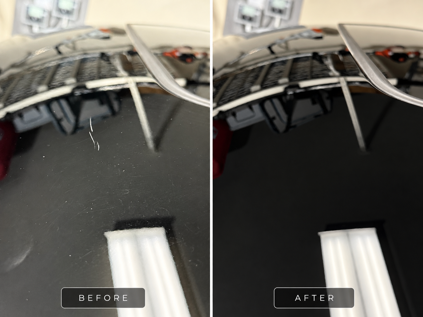 Professional paint correction on a luxury vehicle in Houston.