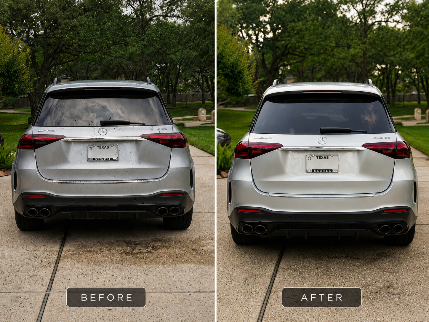 Professional Mobile Detailing a Mercedes in Cypress.
