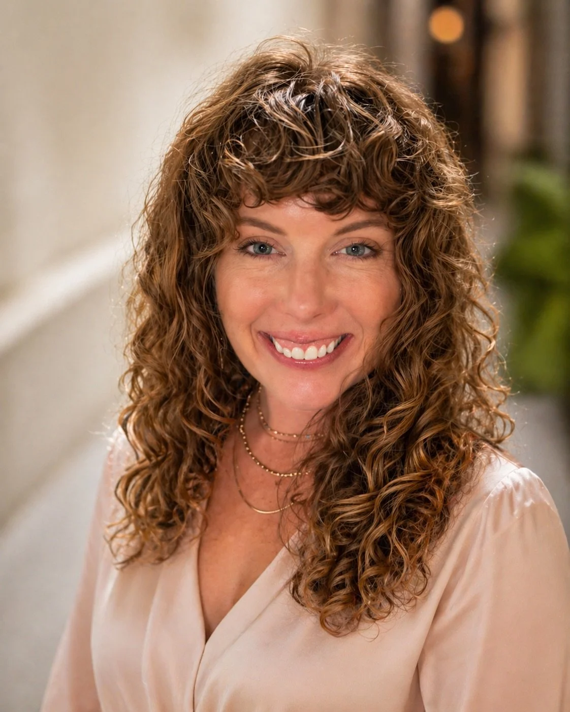 Professional portrait of writer Kara Dyas smiling at the camera.