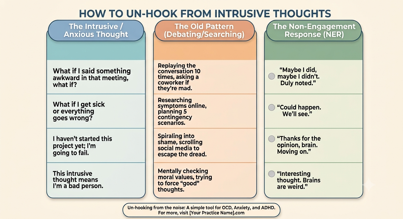 Unhooking from the Noise: How "Non-Engagement Responses" Help OCD, Anxiety, and ADHD