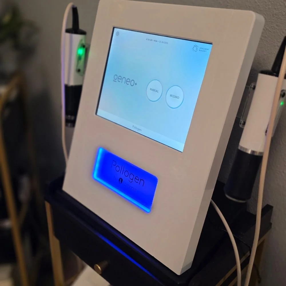 Glo2 Facial machine turned on before a facial in Mckinney at Avila Skin Studio