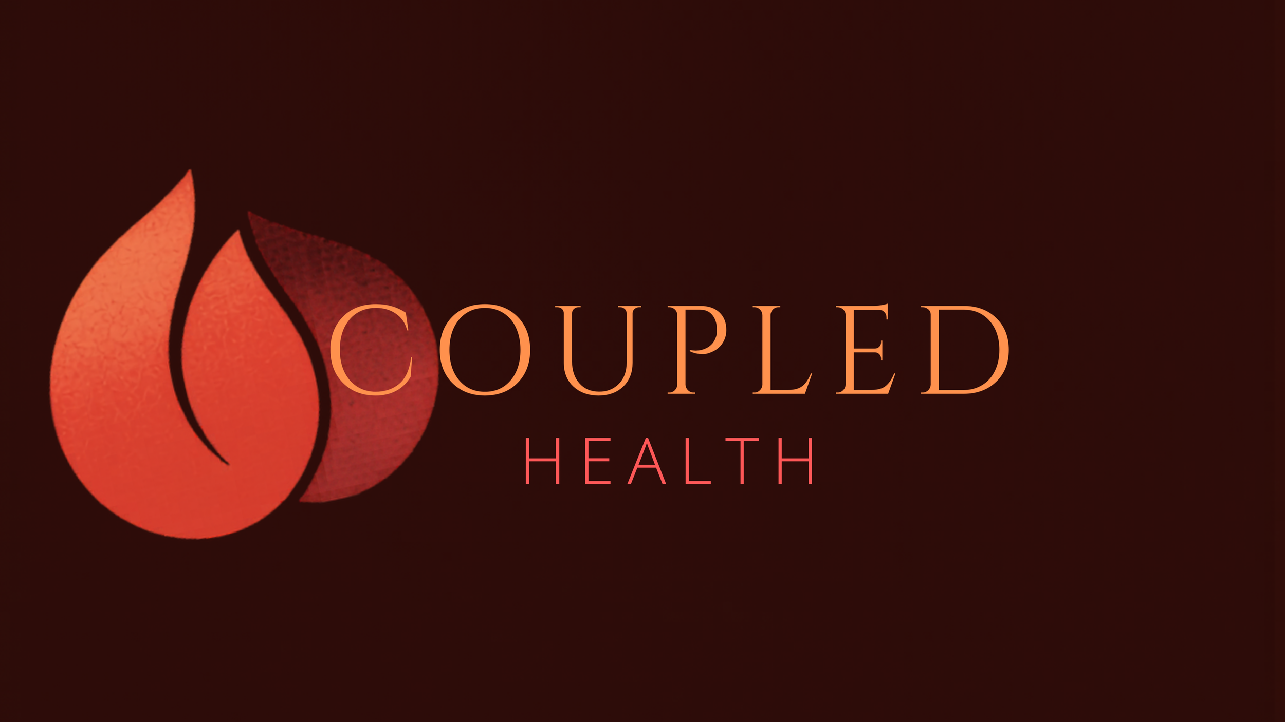 Logo with a flame and the words "Coupled Health" on a dark background.