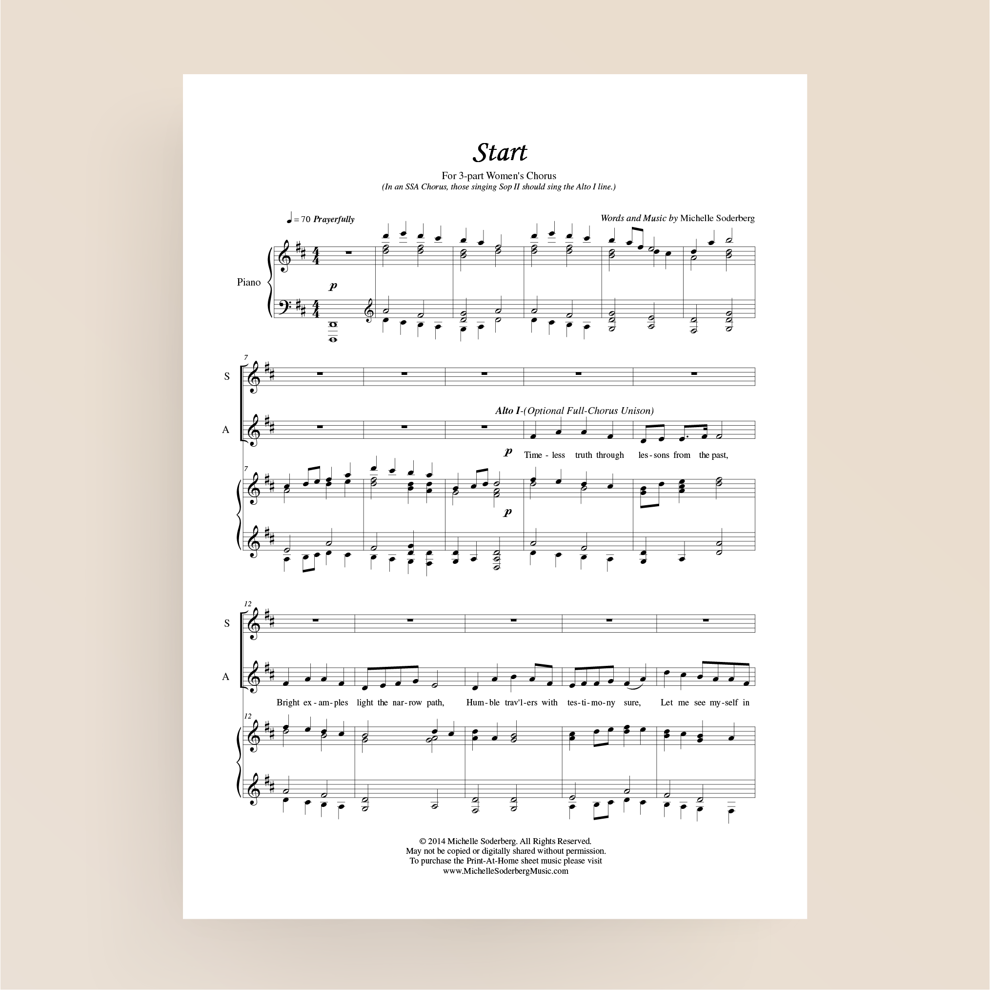 Start Sheet Music