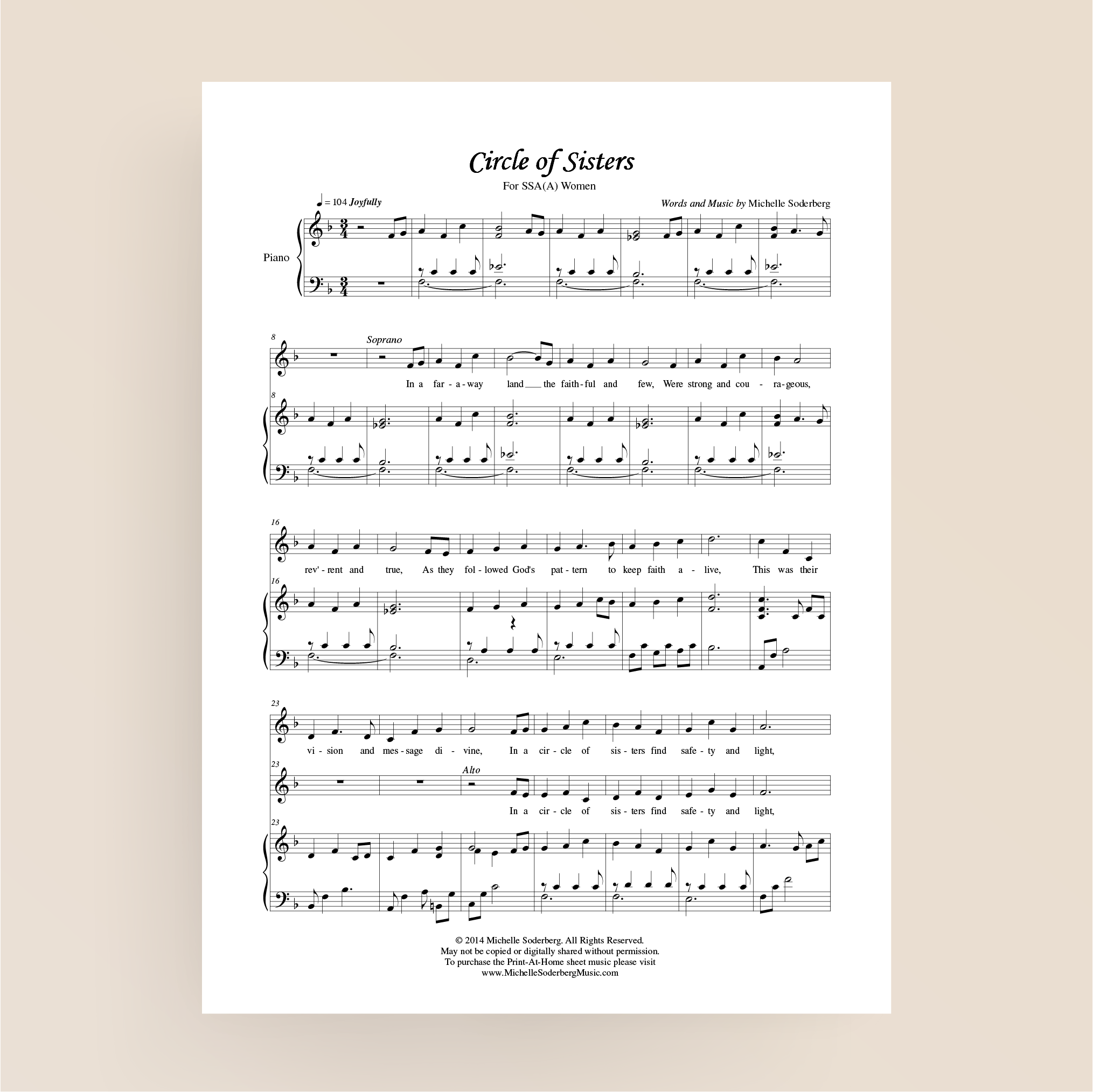 Circle of Sisters Sheet Music