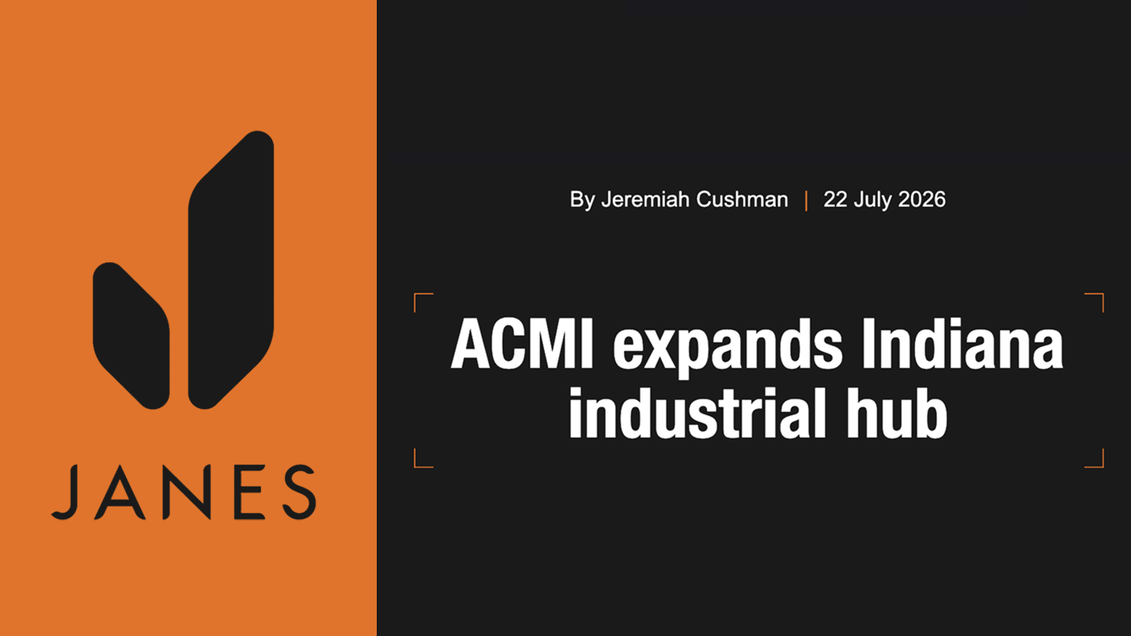JANES: ACMI expands Indiana industrial hub
