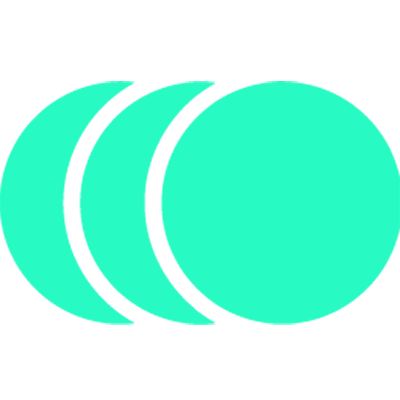 A large cyan-colored series of circles. The logo for Supernova.