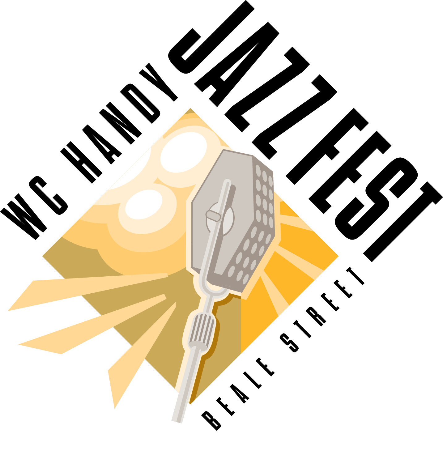 Illustration of a flashlight illuminating a pyramid-shaped object.