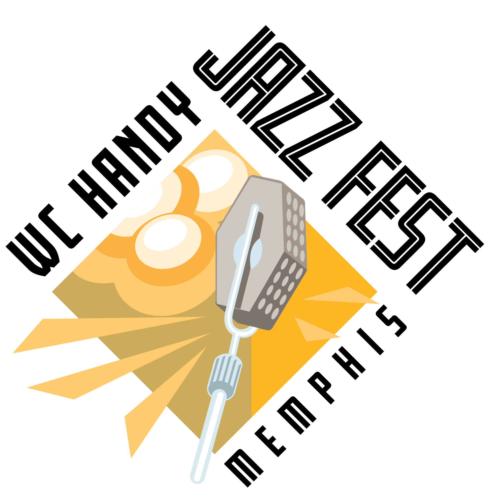 Digital illustration of a gray ice cream bar with a partially exposed vanilla ice cream core, inserted on a stick, surrounded by yellow and orange rays.