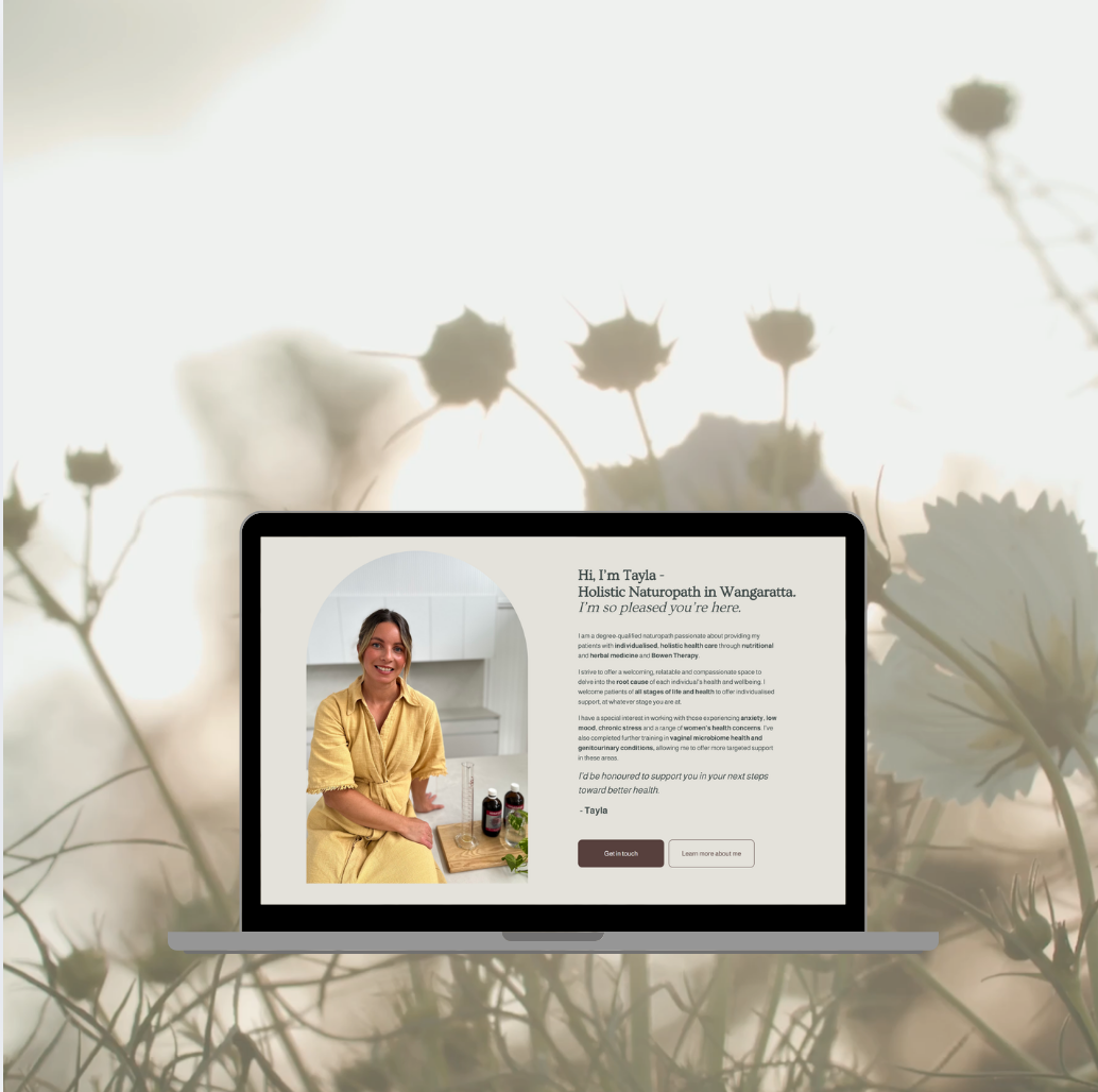 Botanical Health Naturopathy about page showcasing the Wangaratta naturopathy clinic and practitioner.