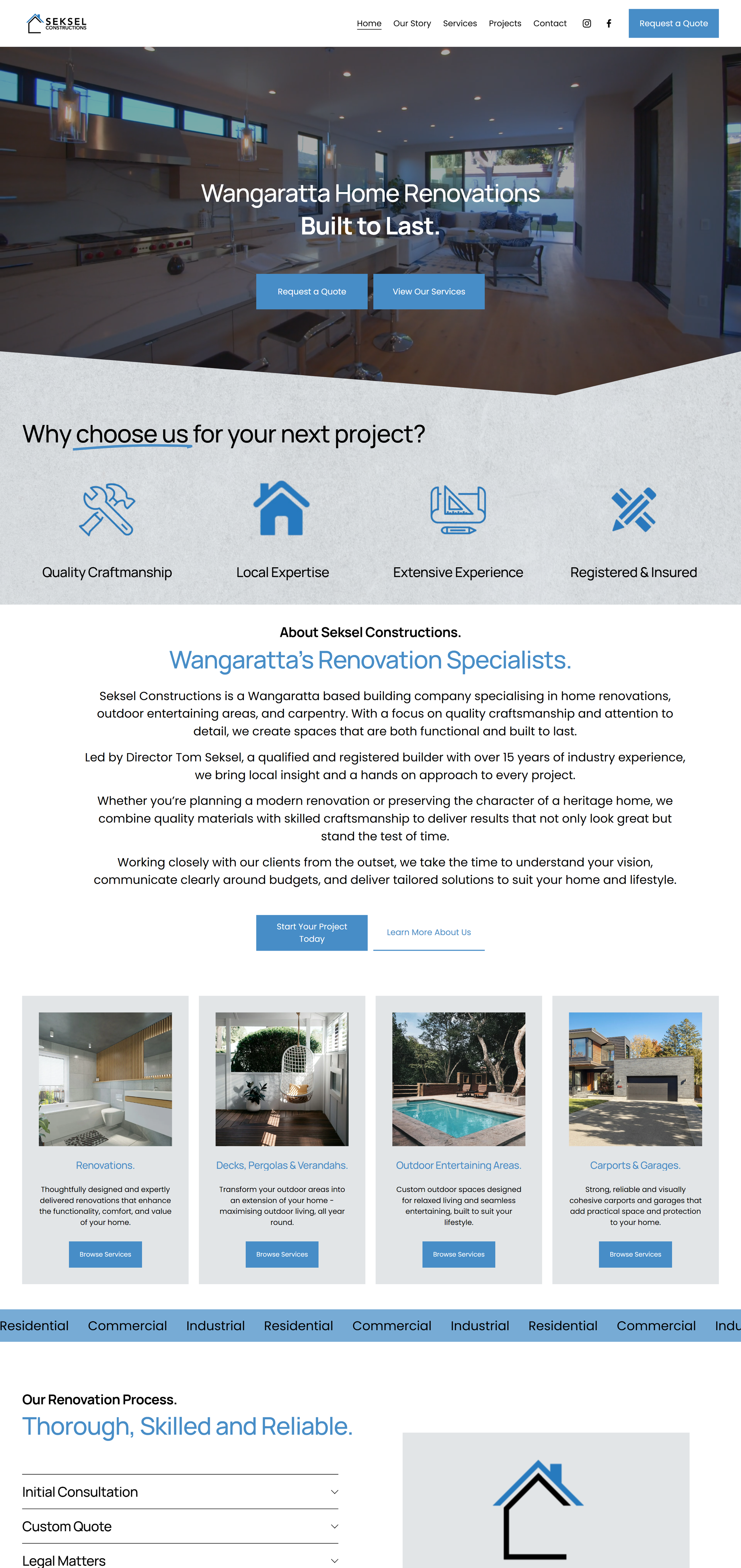 Responsive small business website designed by The Operations Studio.