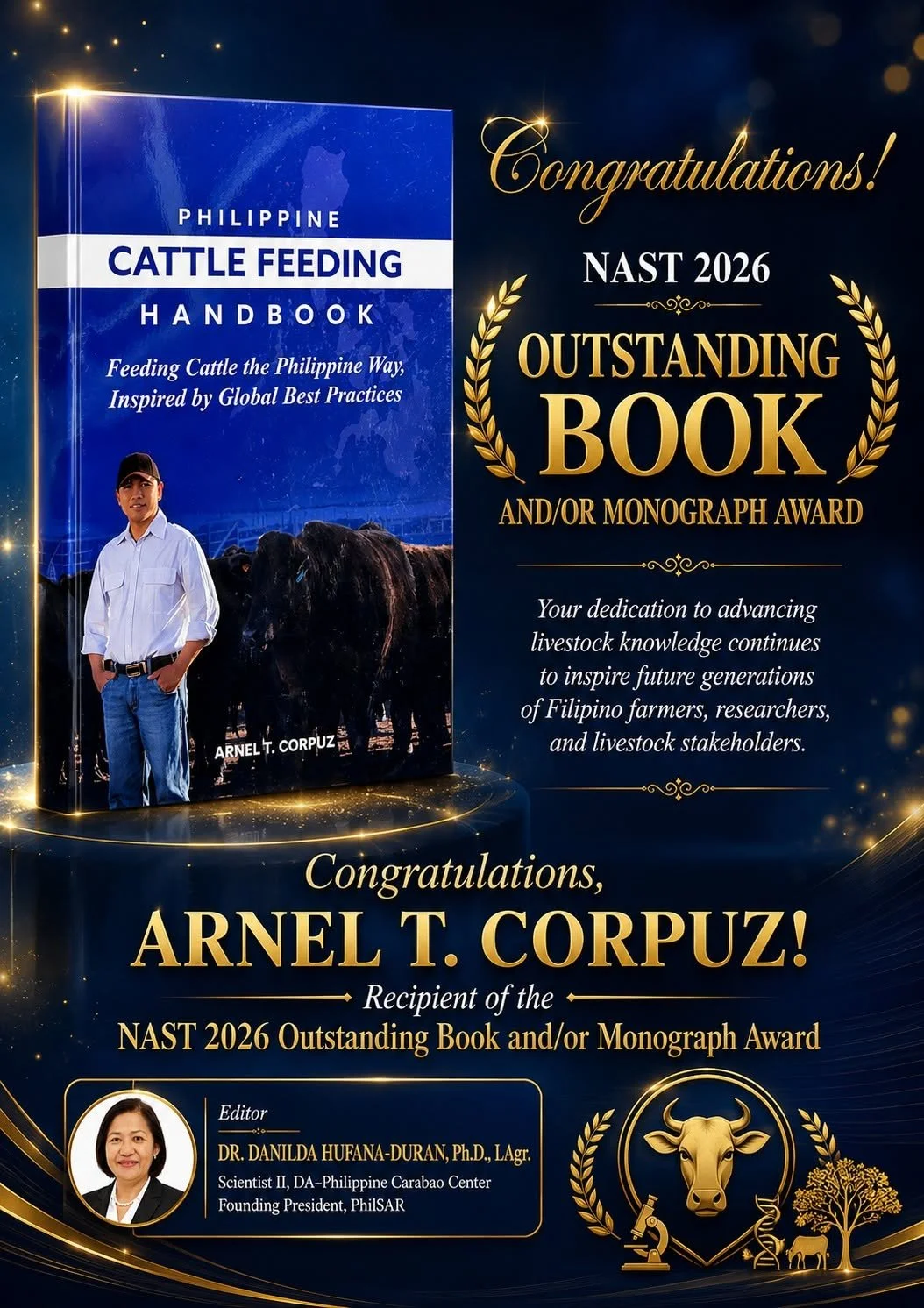 PhilSAR Celebrates NAST 2026 Outstanding Book Award for Member Arnel T. Corpuz