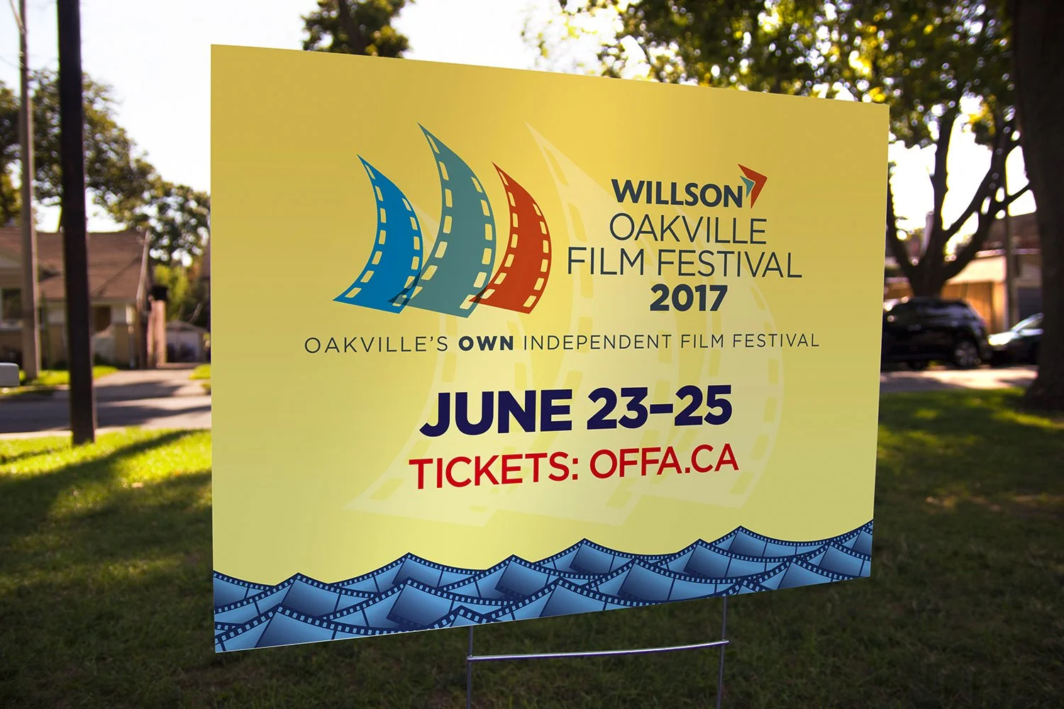Employer: Emerson Design, Oakville Film Festival lawn signage