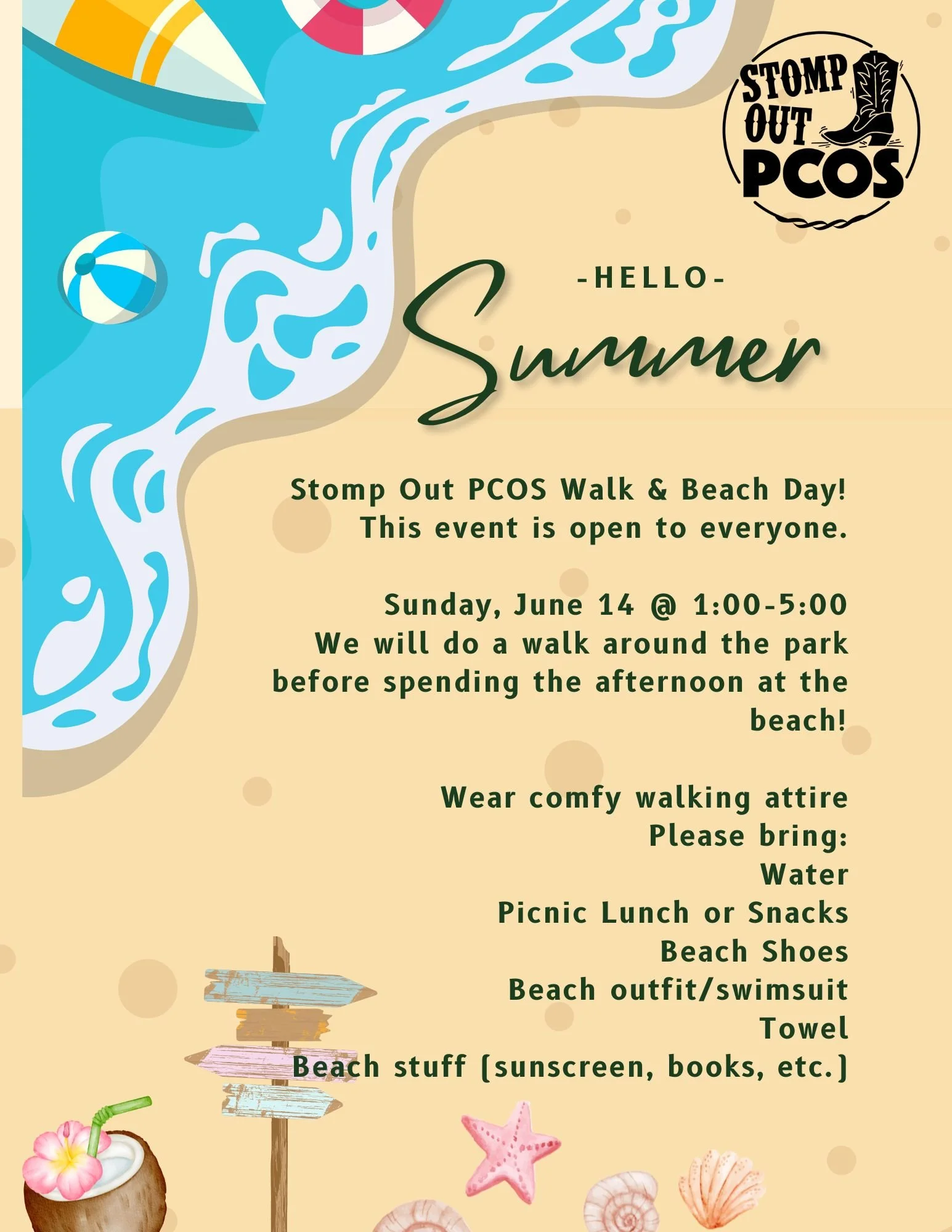 Stomp Out PCOS Walk & Beach Day