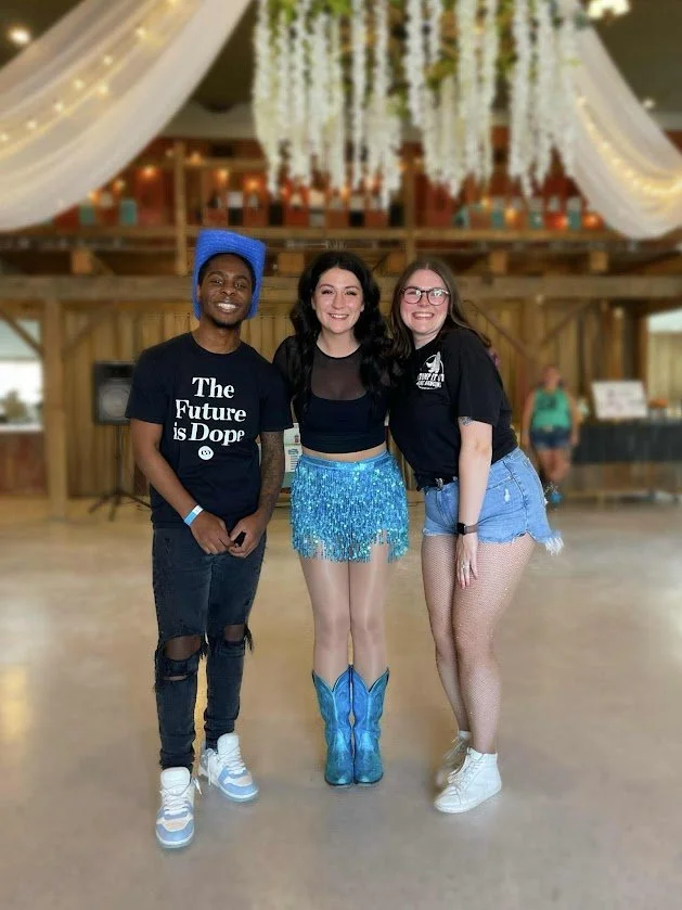 Our 3 finalists from our line dancing competition!