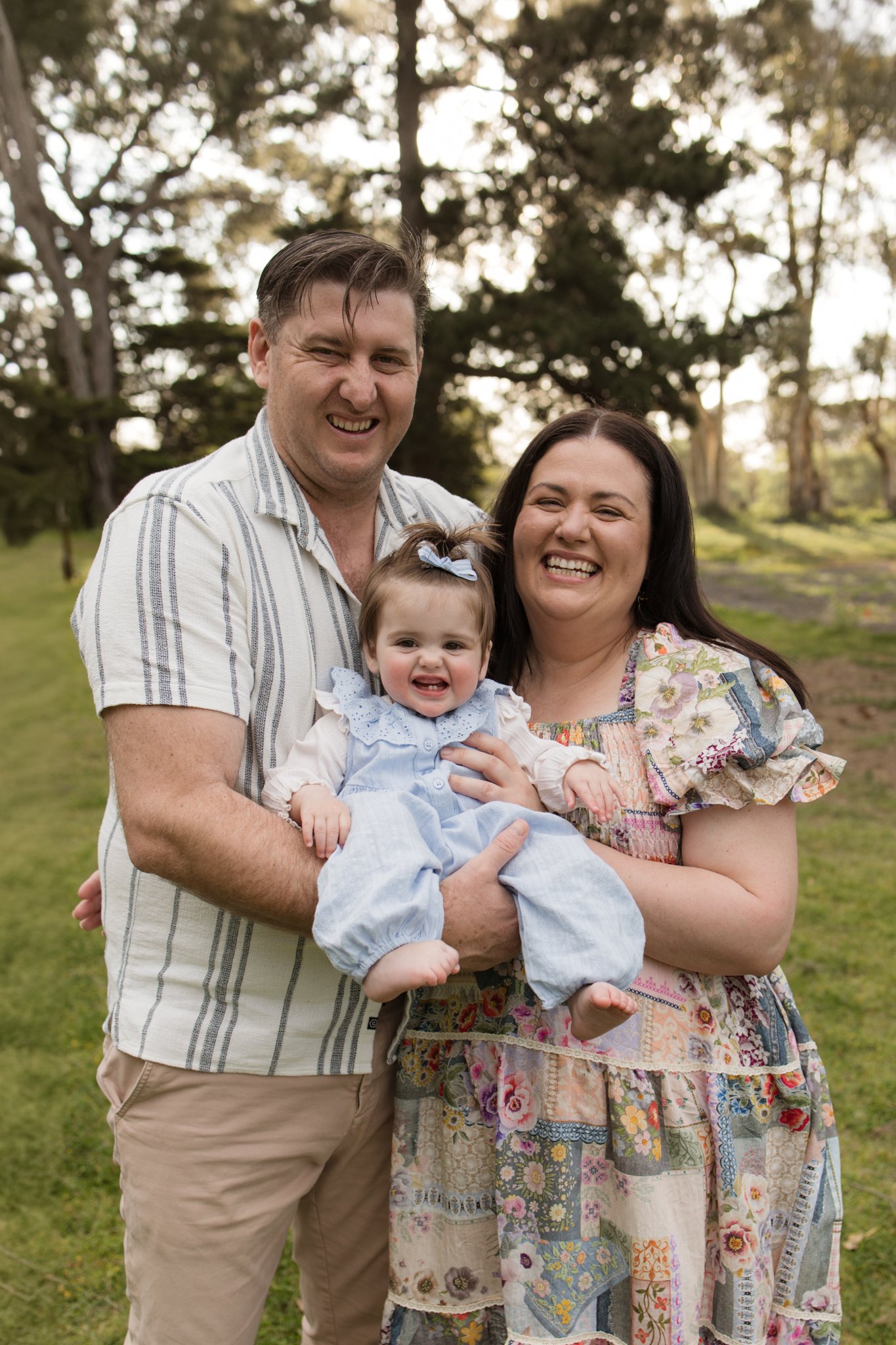 Family photographer Melton. Family of three at their family photography session in Werribee