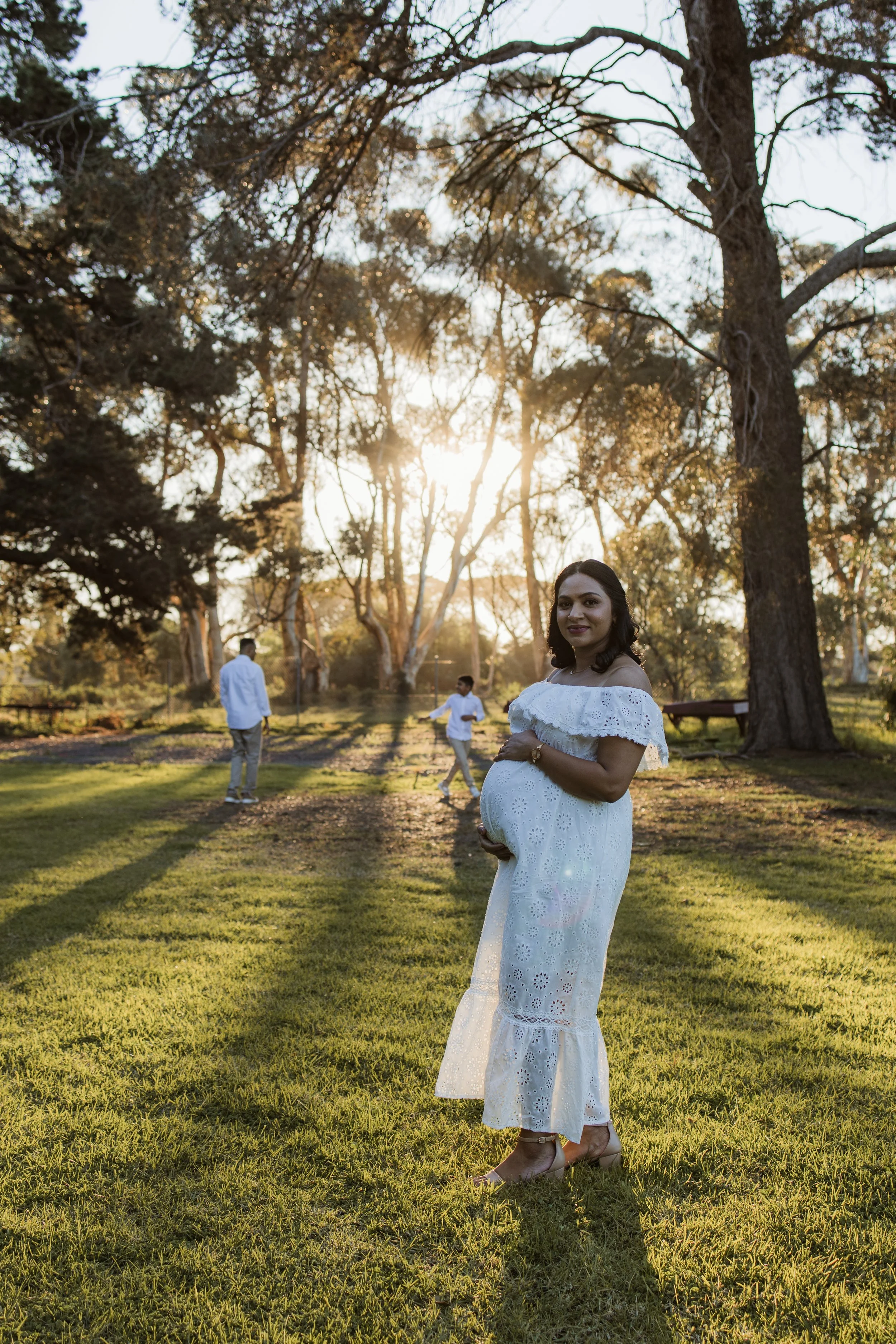 Expectant mother photographed during a maternity photography session in Melbourne West
