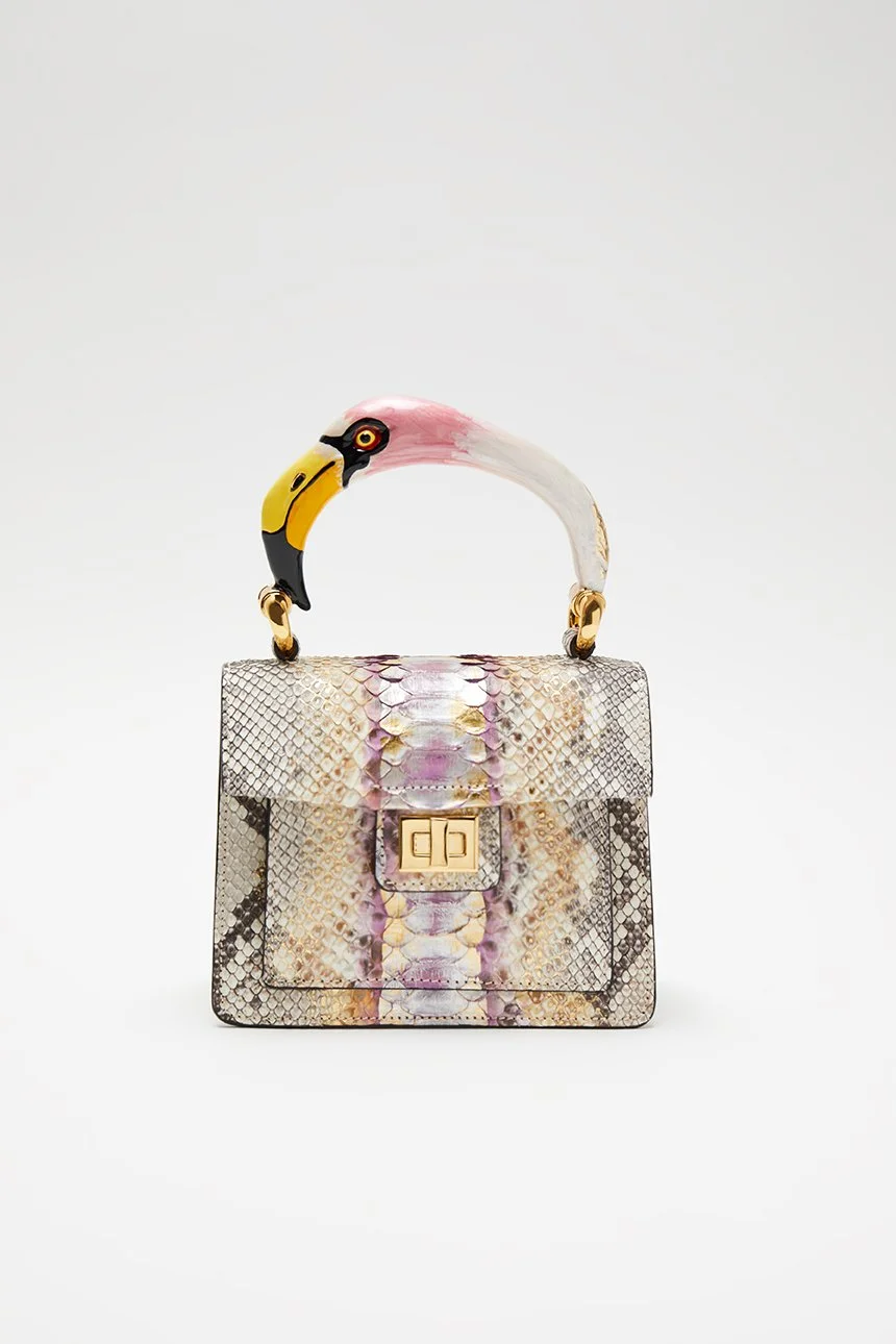 Biagini Art Bag Pink Flamingo