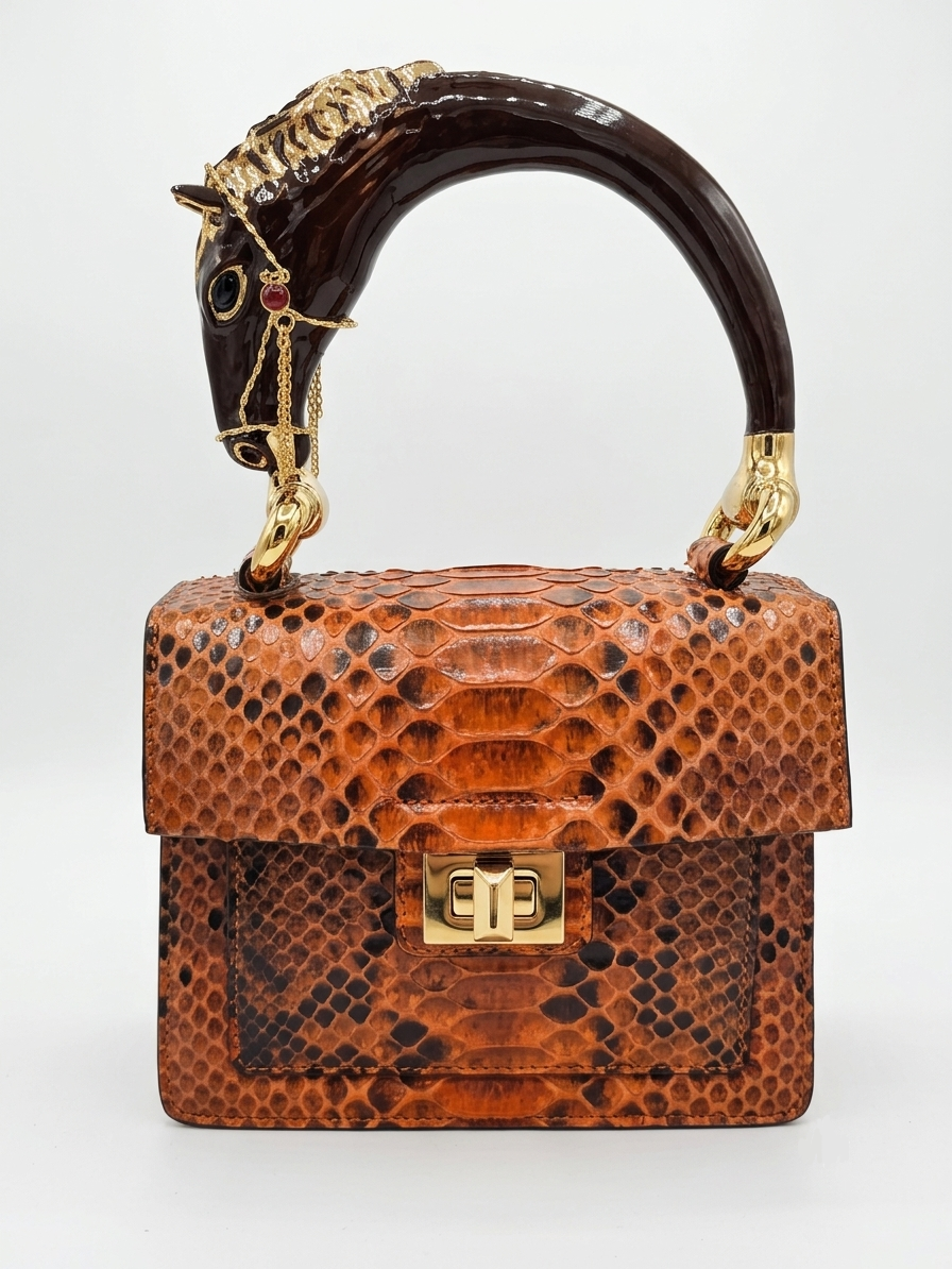 Biagini-Art-Bag-Orange-Black-Brown-Horse-RiseAndShineHaven.png