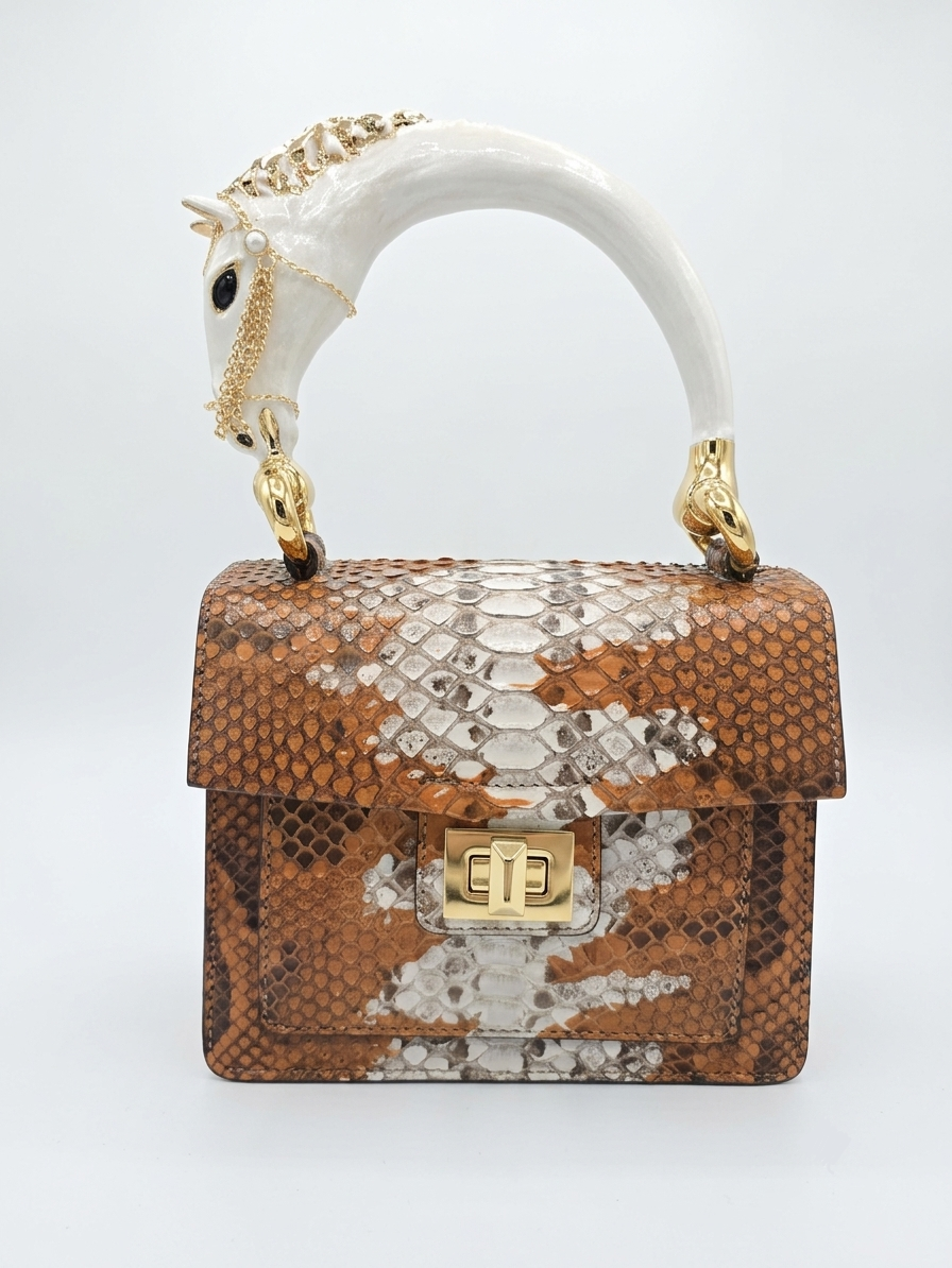 Biagini-Art-Bag-Brown-Orange-Cream-White-Horse-RiseAndShineHaven.png