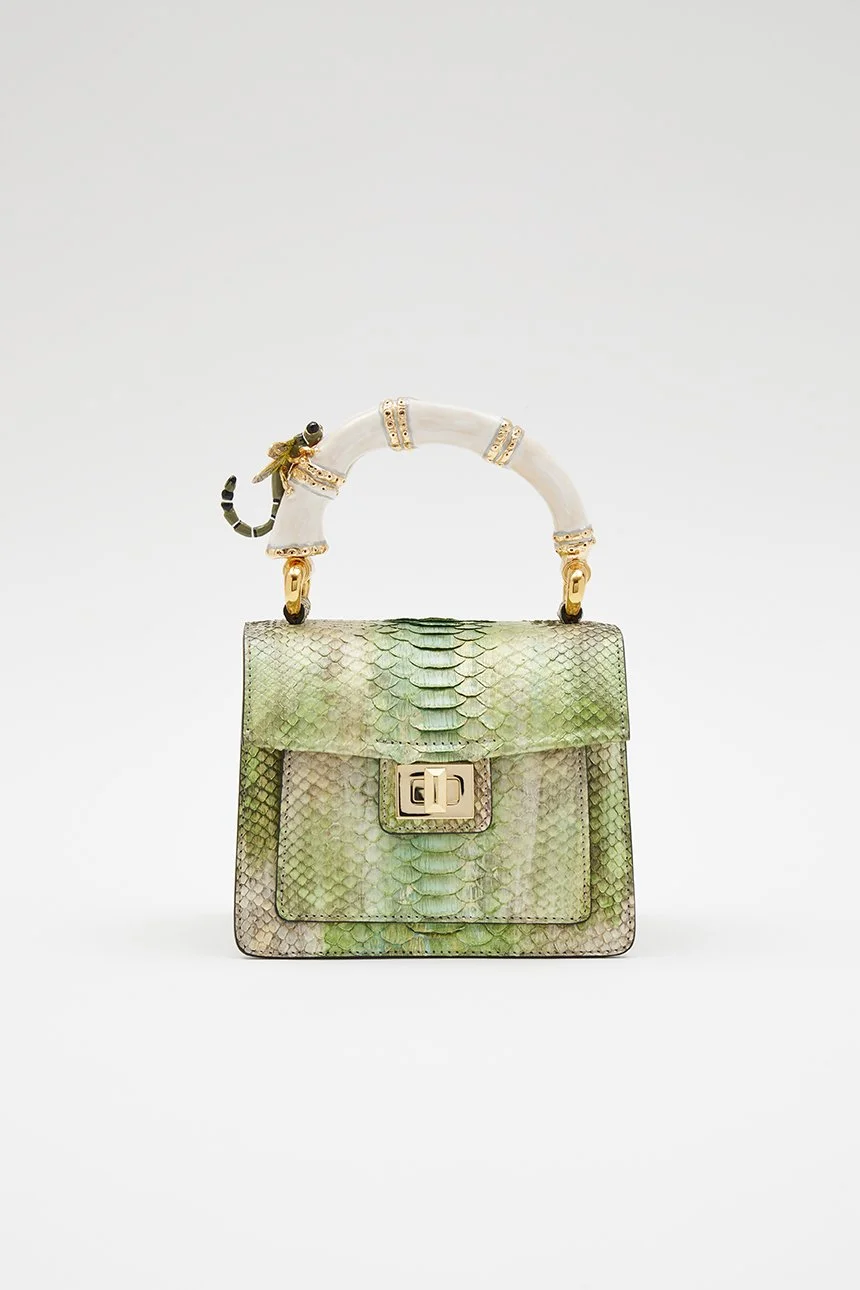 Biagini Art Bag Pistachio Dragonfly