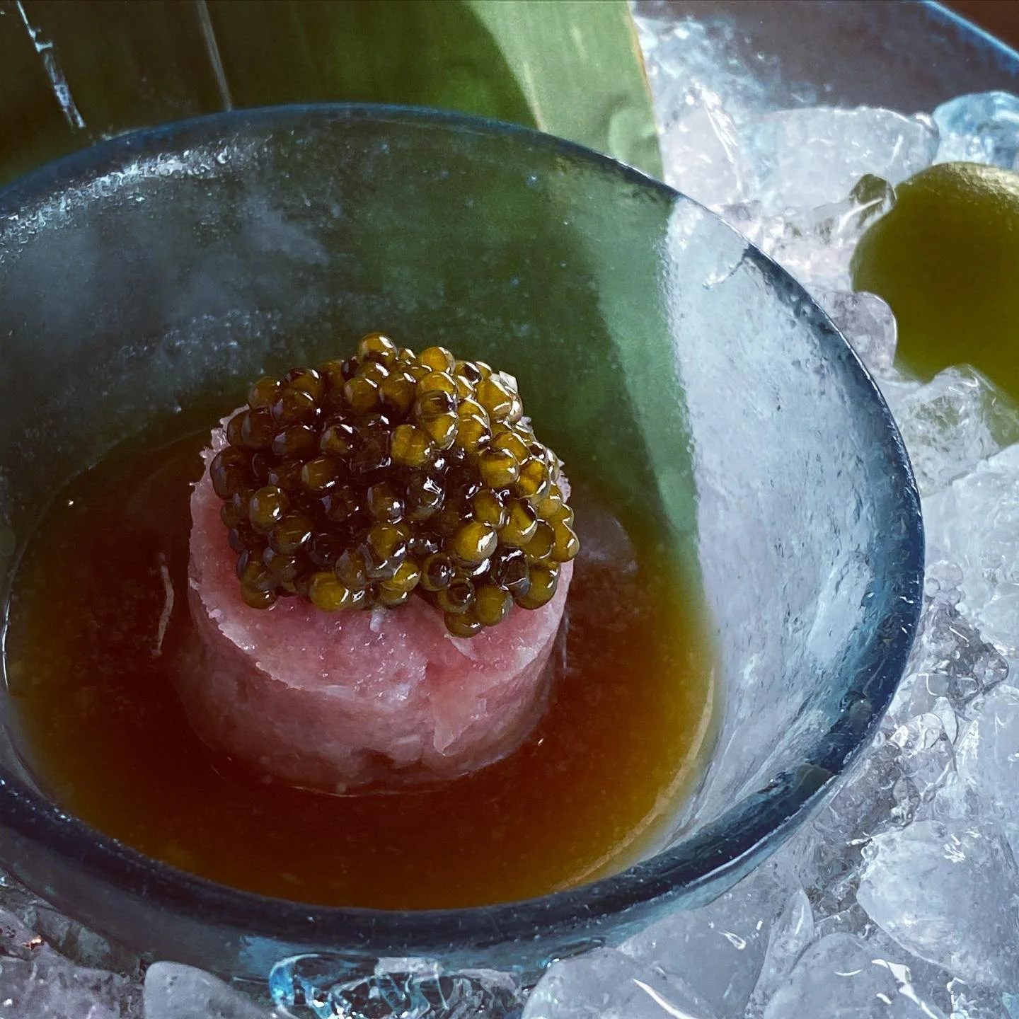 Tasting menu @noburestaurants.us Newport Besch , opening with an Osetra from @kolikofcaviar on top of ahi, beautiful golden color, nutty flavor, firm , medium eggs .....delicious #caviarlover #newportbeach #nobu #luxurylifestyle