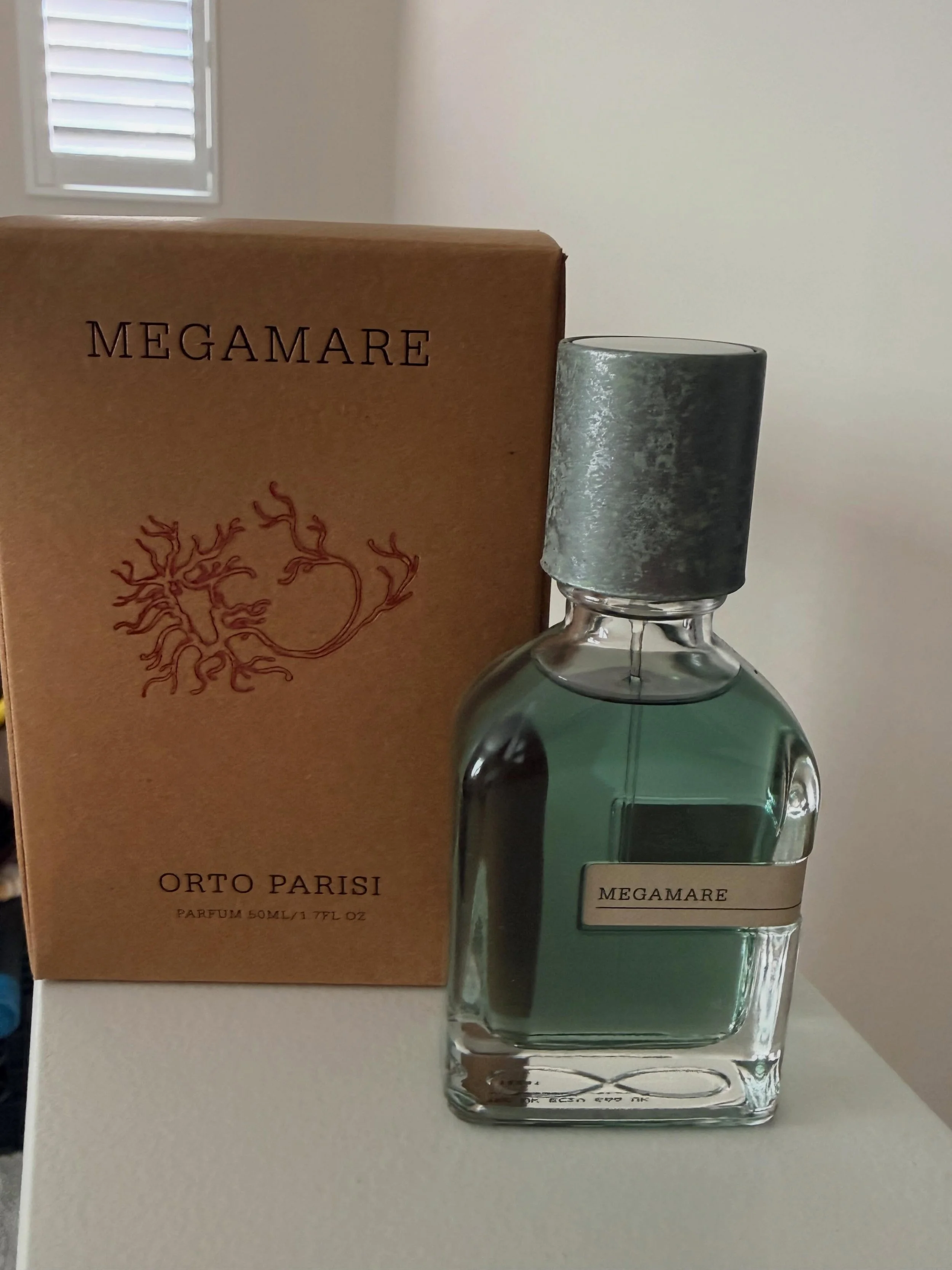 @ortoparisi 

FRAGRANCE NAME
Megamare

HOUSE
Orto Parisi

CONCENTRATION
Parfum 
PERFUMER
Alessandro Gualtieri

COUNTRY OF ORIGIN
Italy

MANUFACTURER
Orto Parisi b.v., Amsterdam, Netherlands

⸻

FRAGRANCE FAMILY
Marine Aromatic Amber

⸻

NOTE PYRAMID
