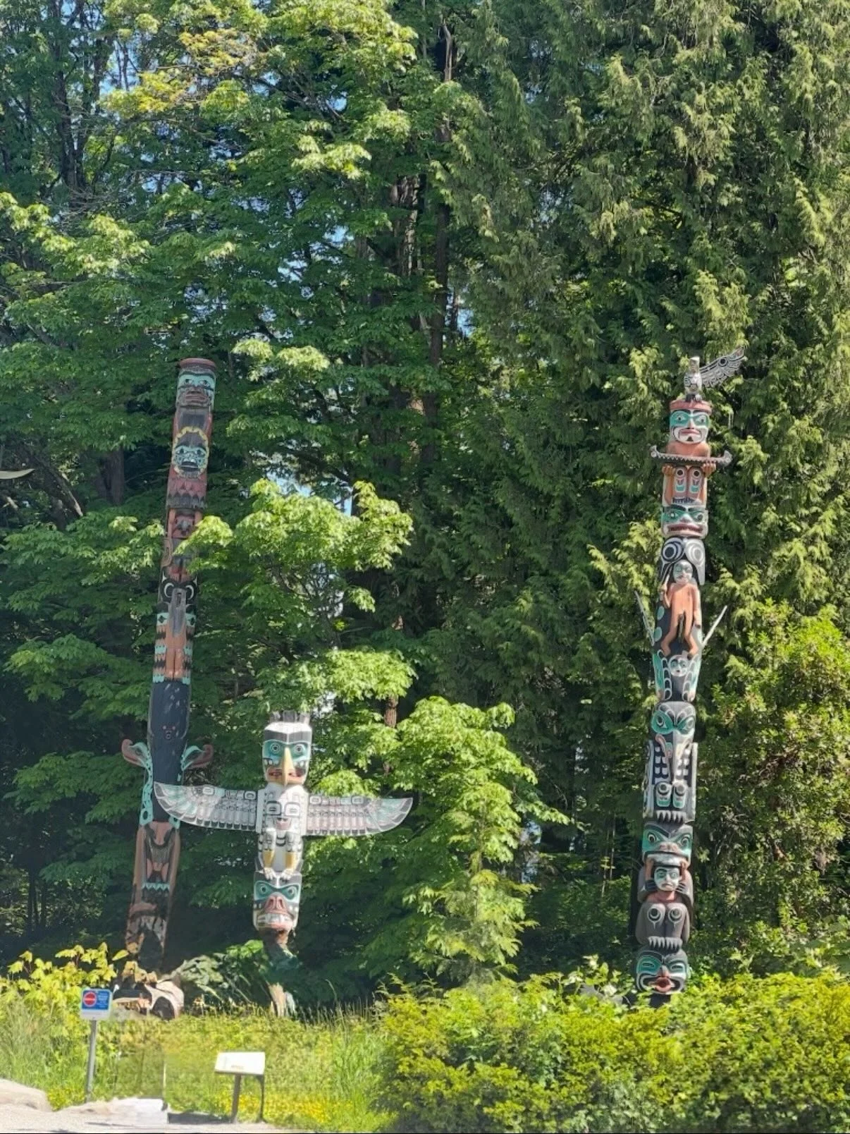 Carved stories standing tall among the cedars 🌲✨

The totem poles of Stanley Park are more than art&mdash;they are living symbols of the cultures, histories, and traditions of the Indigenous peoples of the Pacific Northwest  @stanleyparkecology