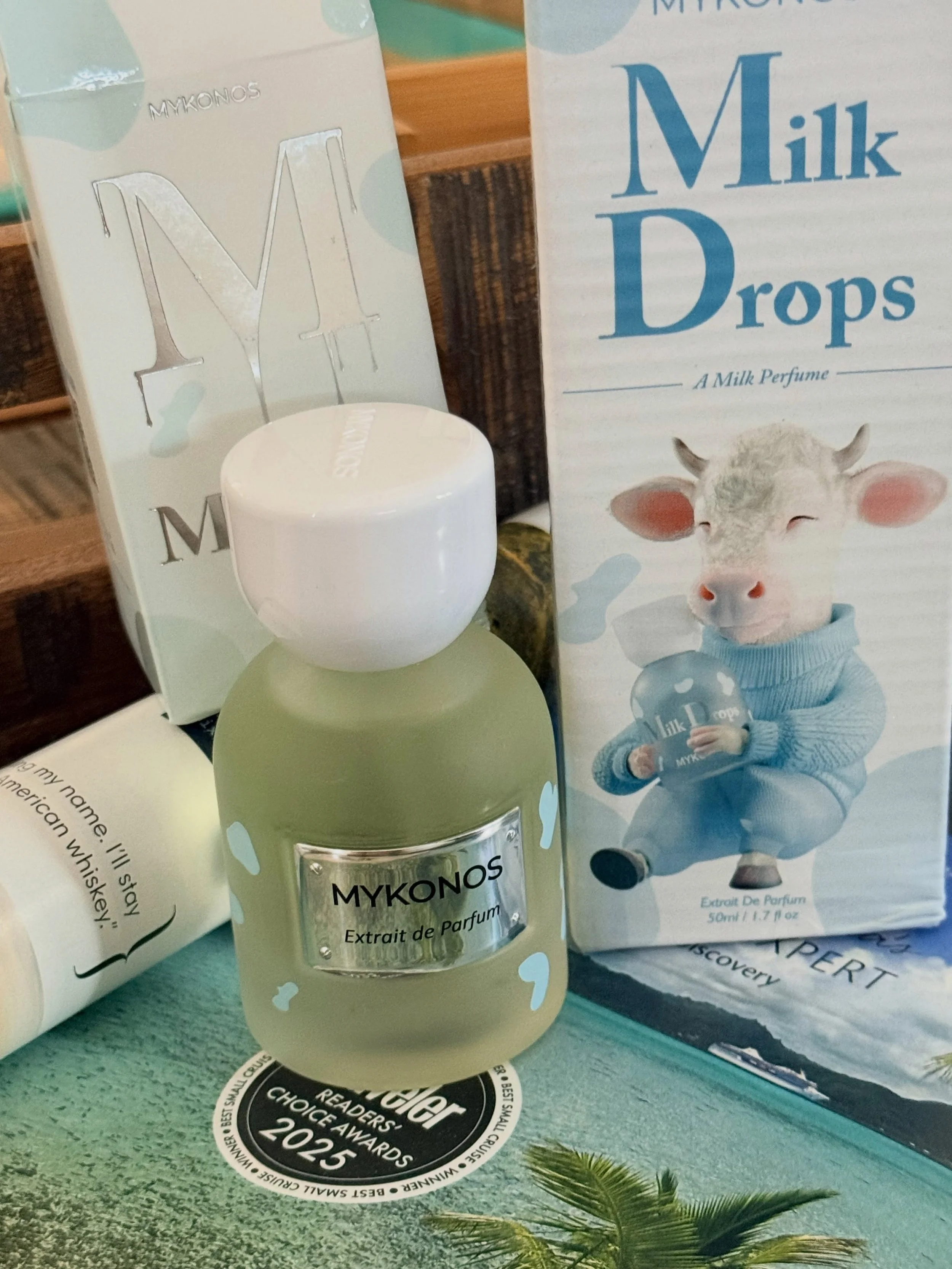@officialmykonos 
Milk Drops

Brand: MYKONOS⁠￼
Fragrance: Milk Drops
Release Year: 2024 
Gender: Unisex
Country of Origin: Indonesia
Fragrance Family
Lactonic &bull; Musky &bull; Powdery &bull; Woody
Top

* Floral Bouquet
* Milk

Heart

* Milk
* Gree