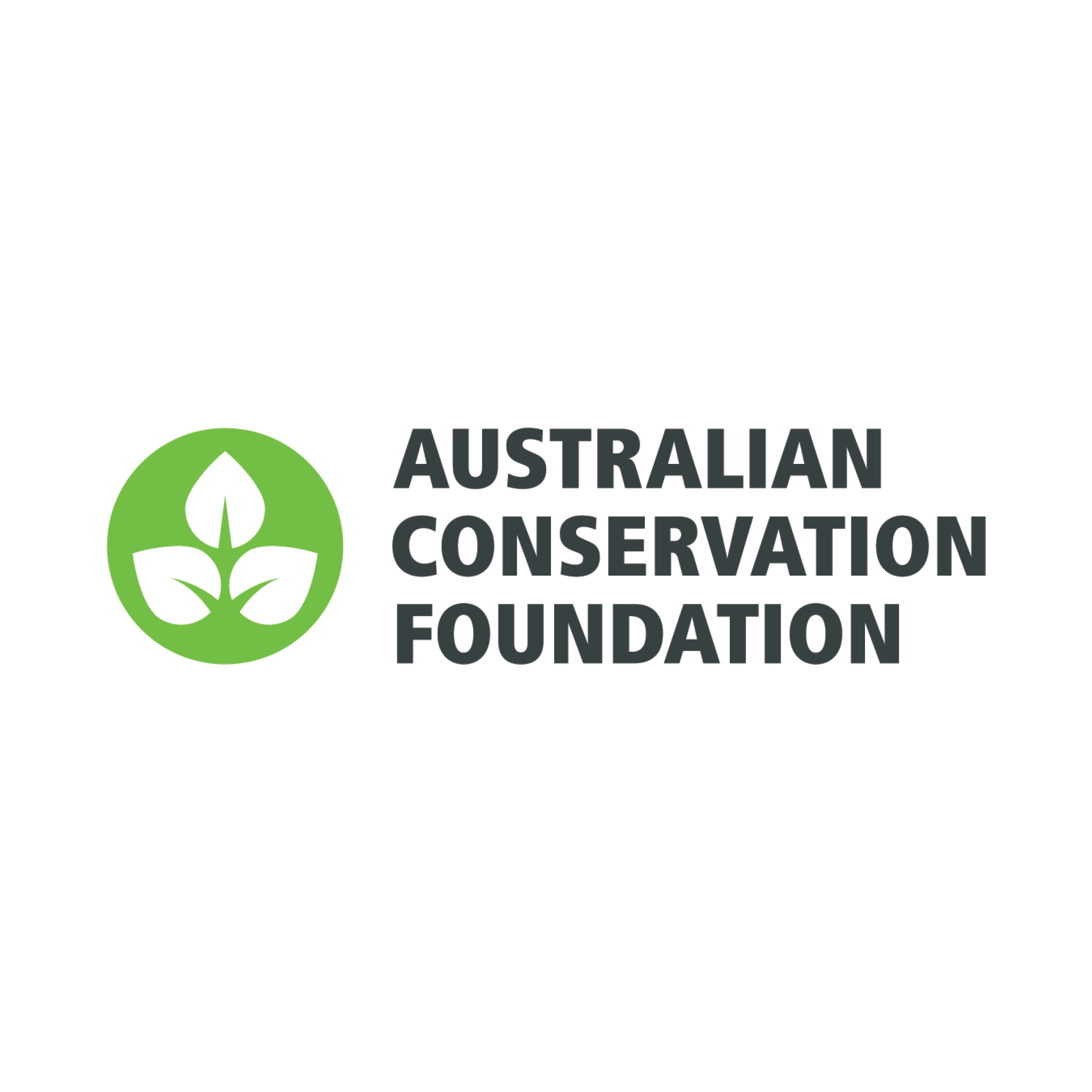 Logo of the Australian Conservation Foundation featuring a green circle with a stylized white leaf inside and text beside it.