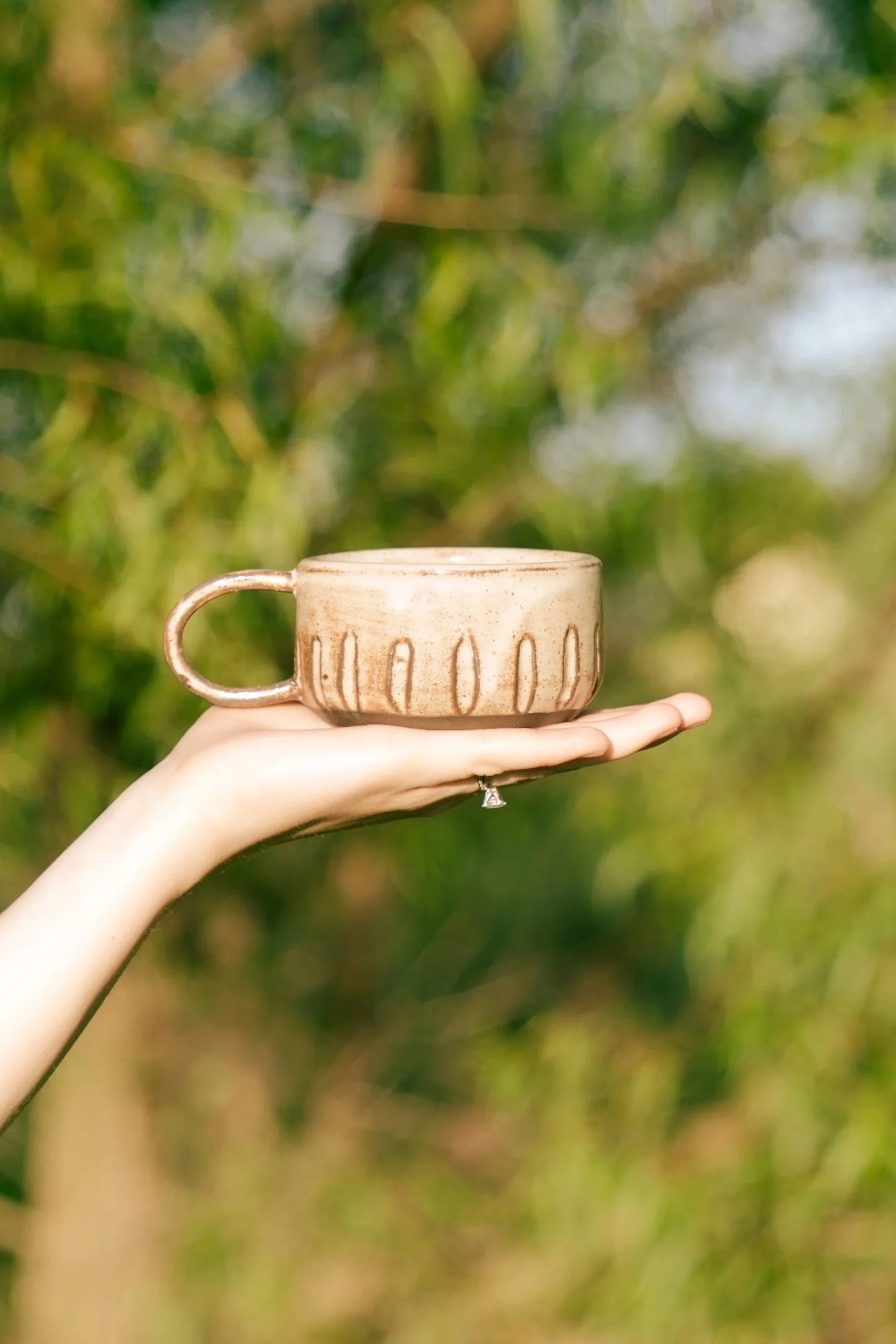 ridged mug