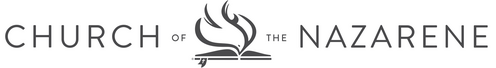 Logo of the Church of the Nazarene with stylized flame and Bible icon.