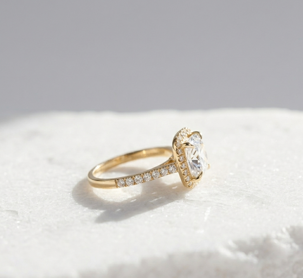 14 Cushion Halo w Pave Split Shank 001 20241029 7D YG Side Flat.png