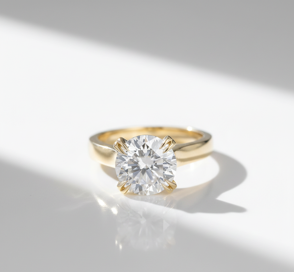 Classic, Round Brilliant  Solitaire Cathedral