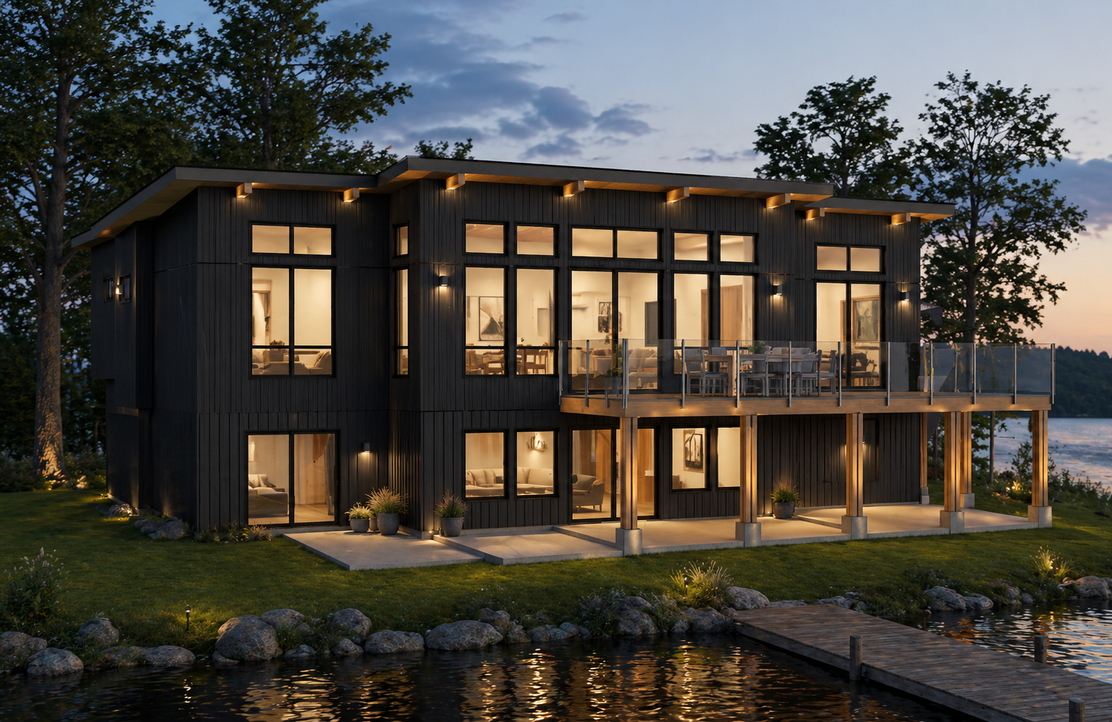 Modern Lakefront Dwelling by Adapt Design
