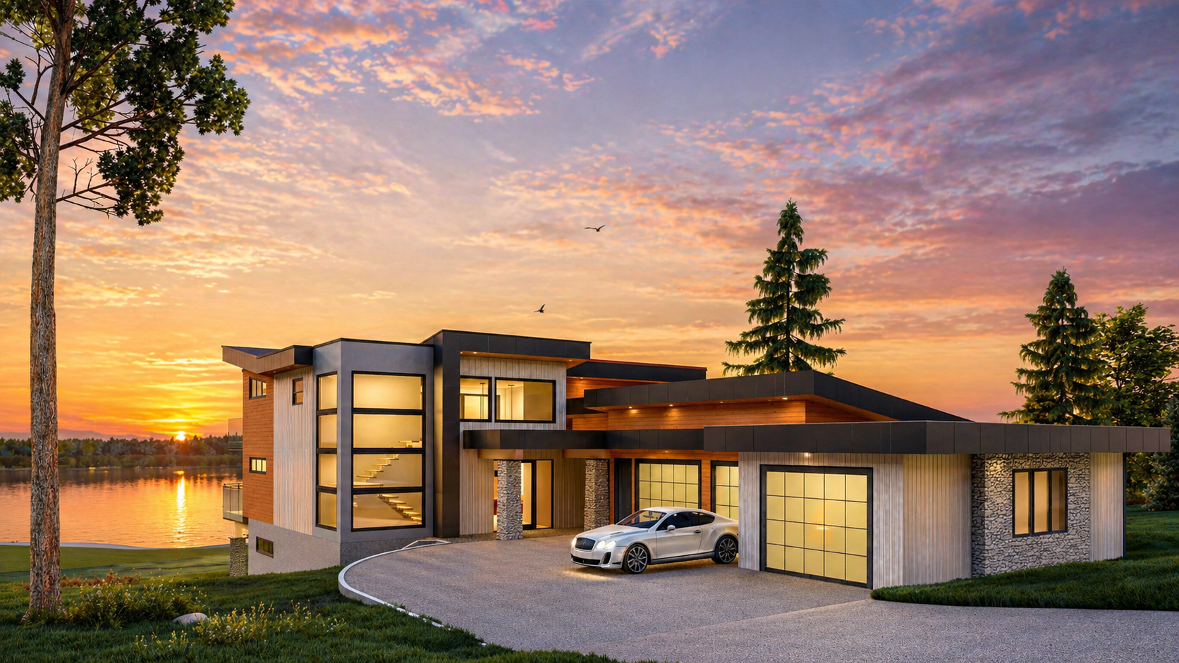 Modern Lakefront Dwelling by Adapt Design