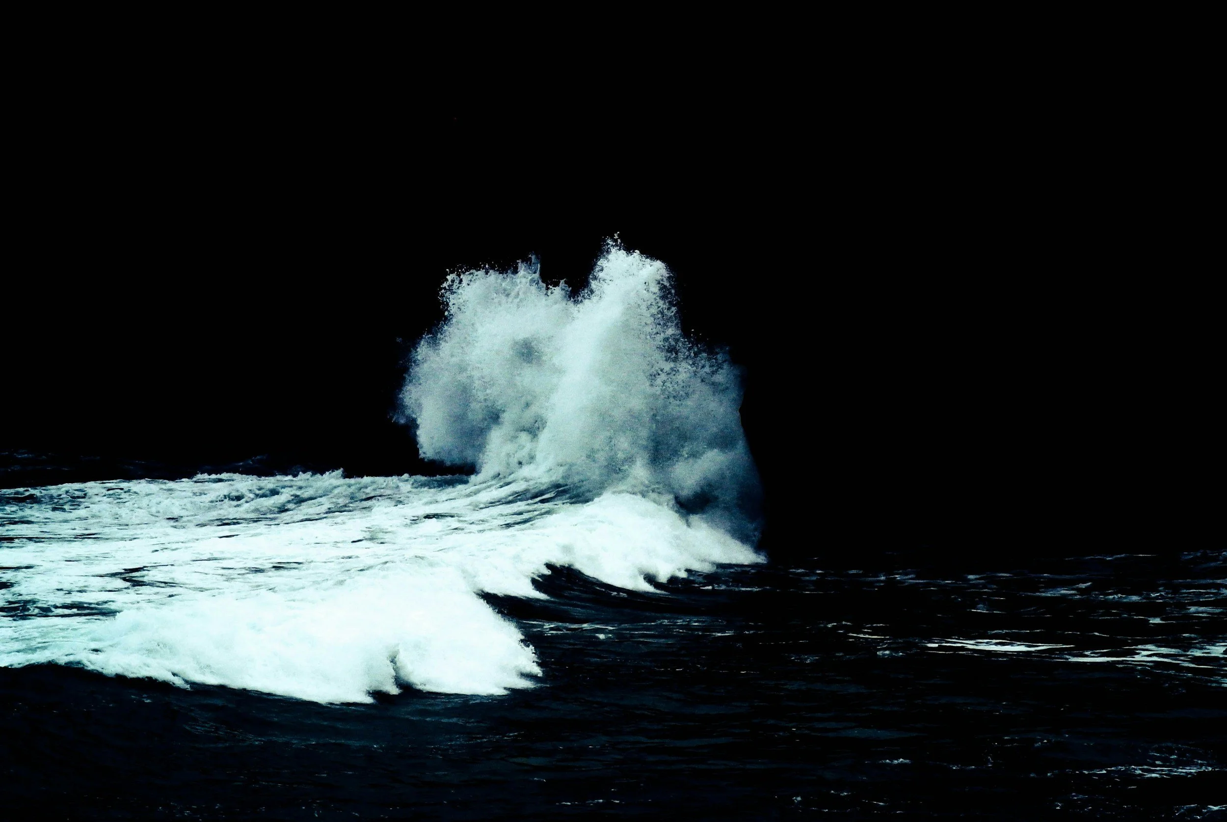 Dark ocean with white spray for monster romance story