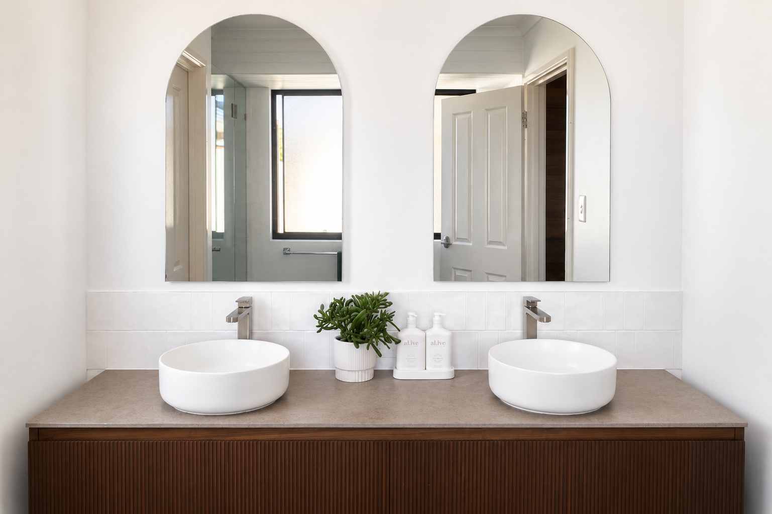 Bathroom plumbing renovation and vanity installation by SDF Plumbing & Gas in Mandurah