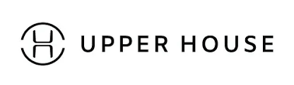 Logo with a circular icon containing a stylized 'H' and the words 'UPPER HOUSE' to the right