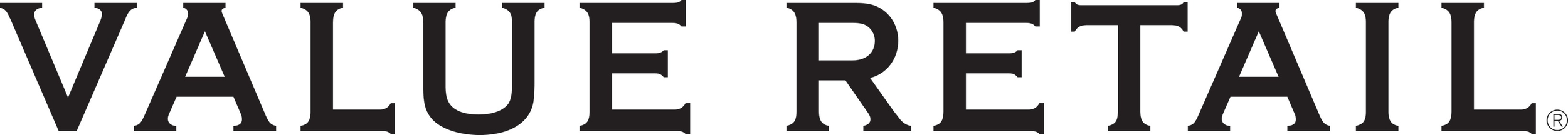 Text that reads 'VALUE RETAIL' in black, capital letters on a white background.