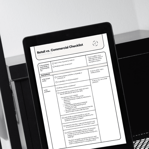 Retail vs Commercial Leasing Checklist