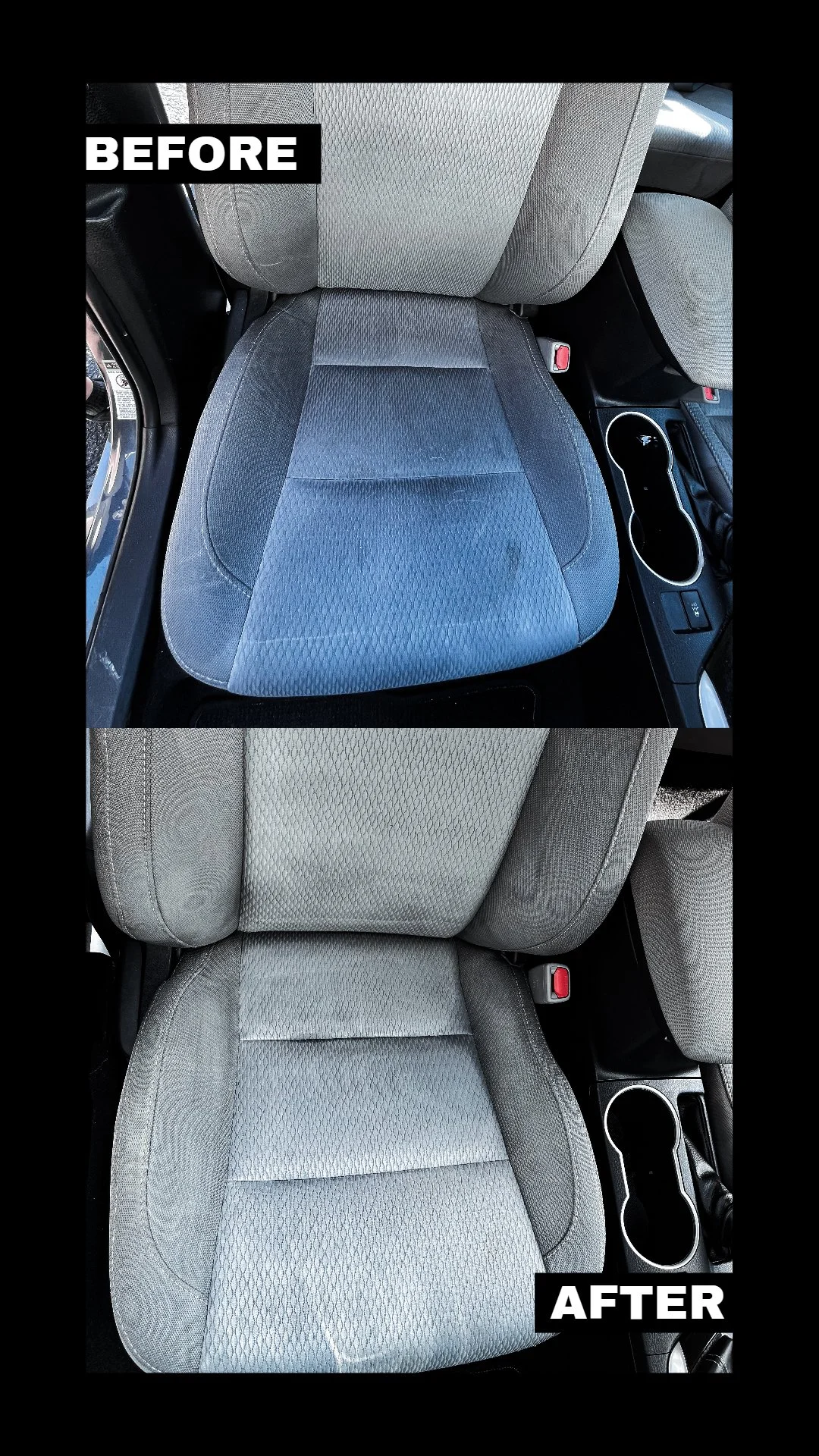 Passenger Seat Before and After
