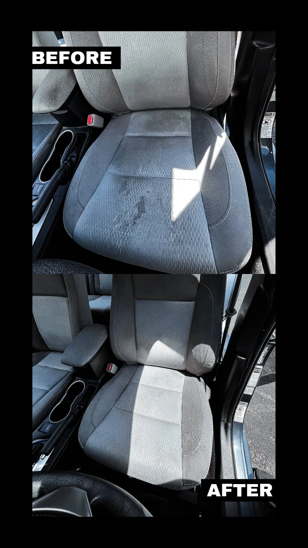 Driver Seat Before and After
