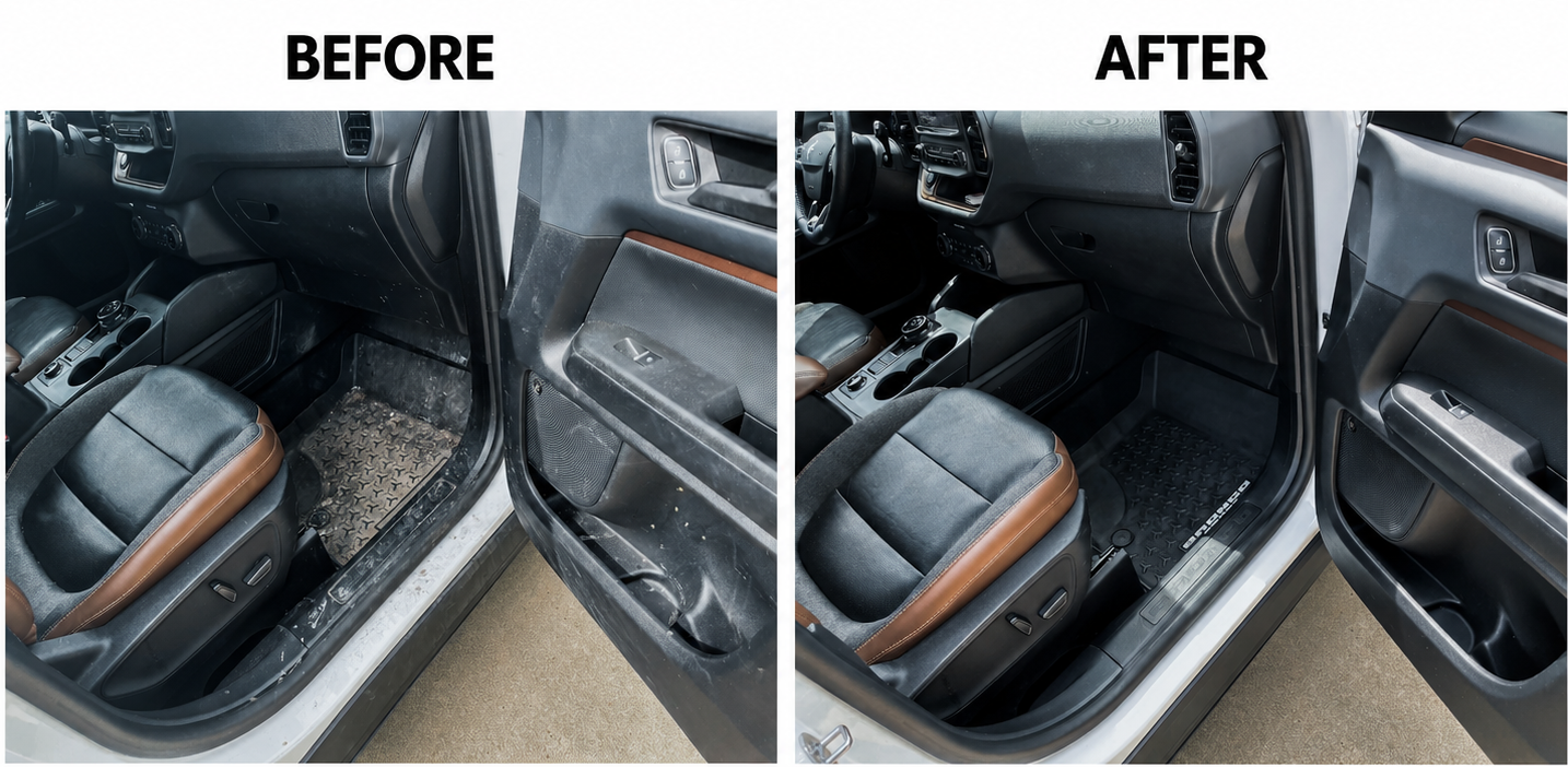 Passenger Front Before and After